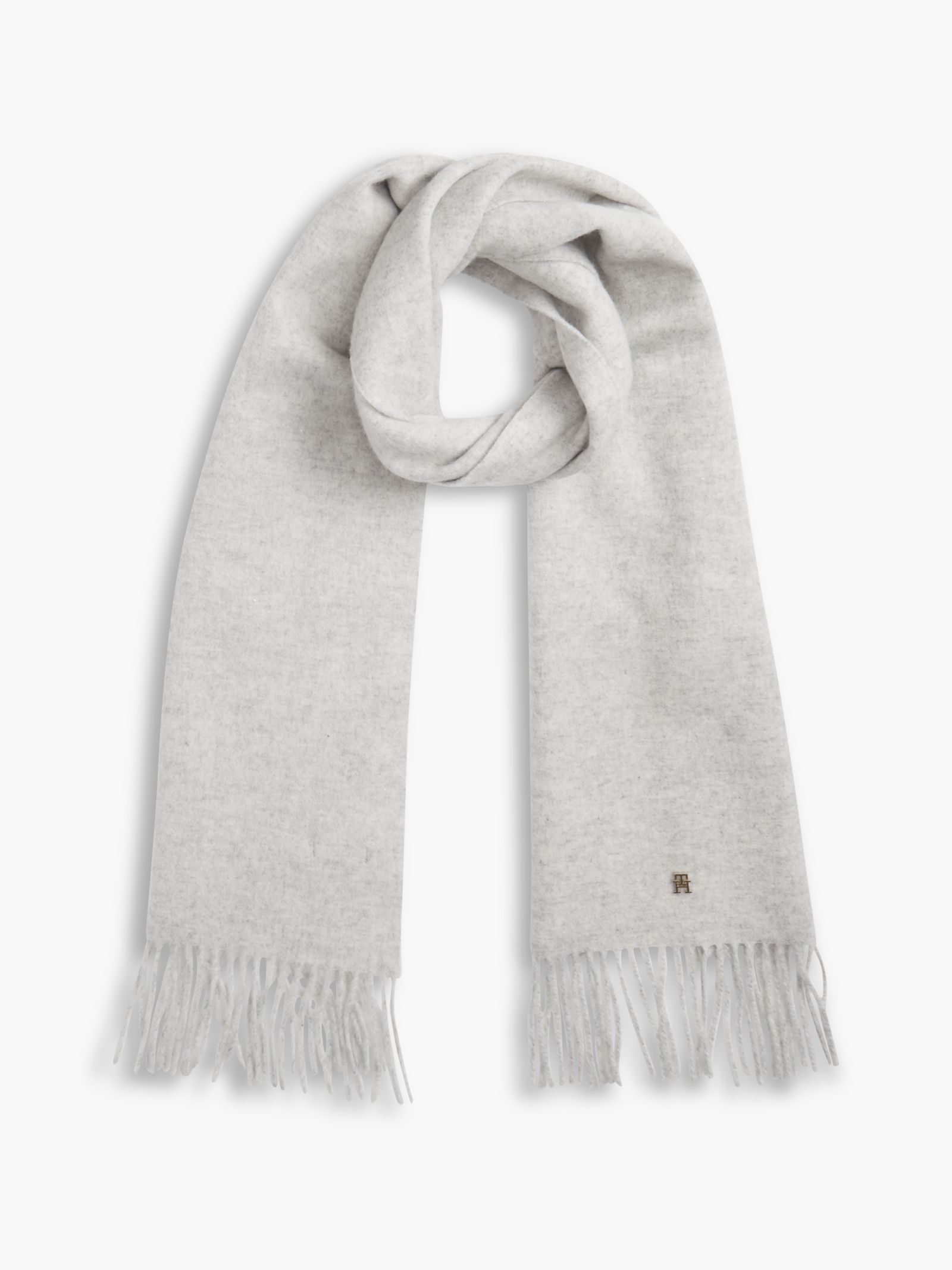 Tommy Hilfiger Chic sjaal van zuivere wol in grijs