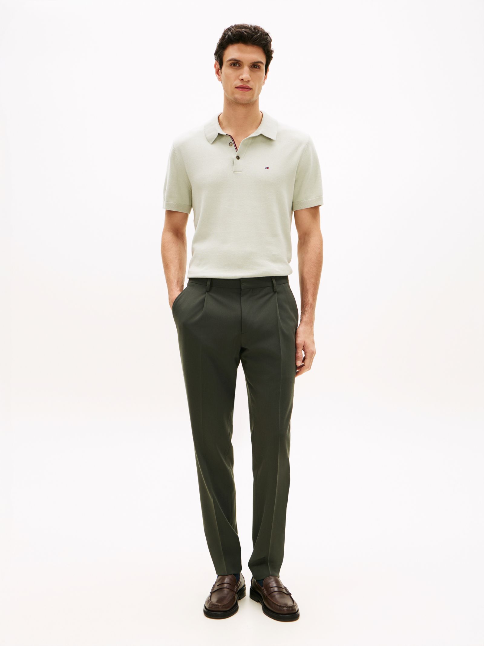 Tommy Hilfiger Technische twill broek met wol