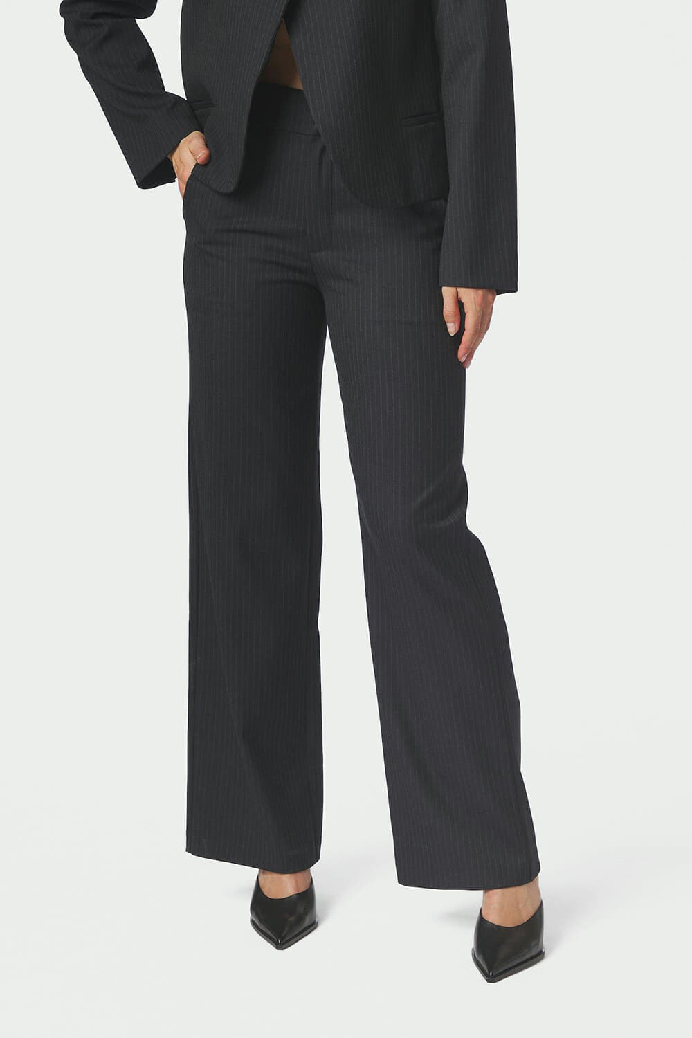 Neo Noir Pantalon Nathalie Slim Pinstripe Navy dames