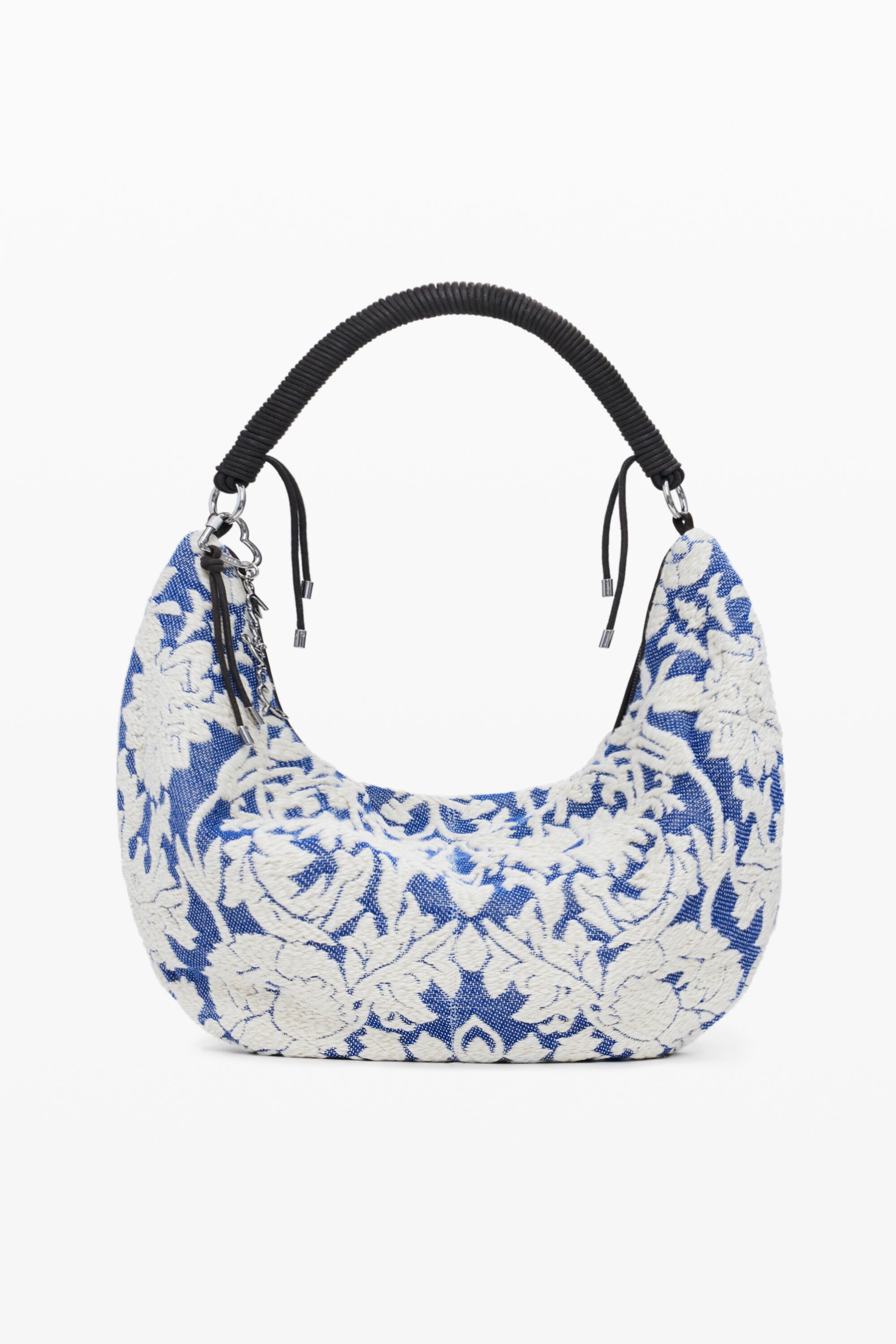 Desigual Grote bloemen tas in blauw