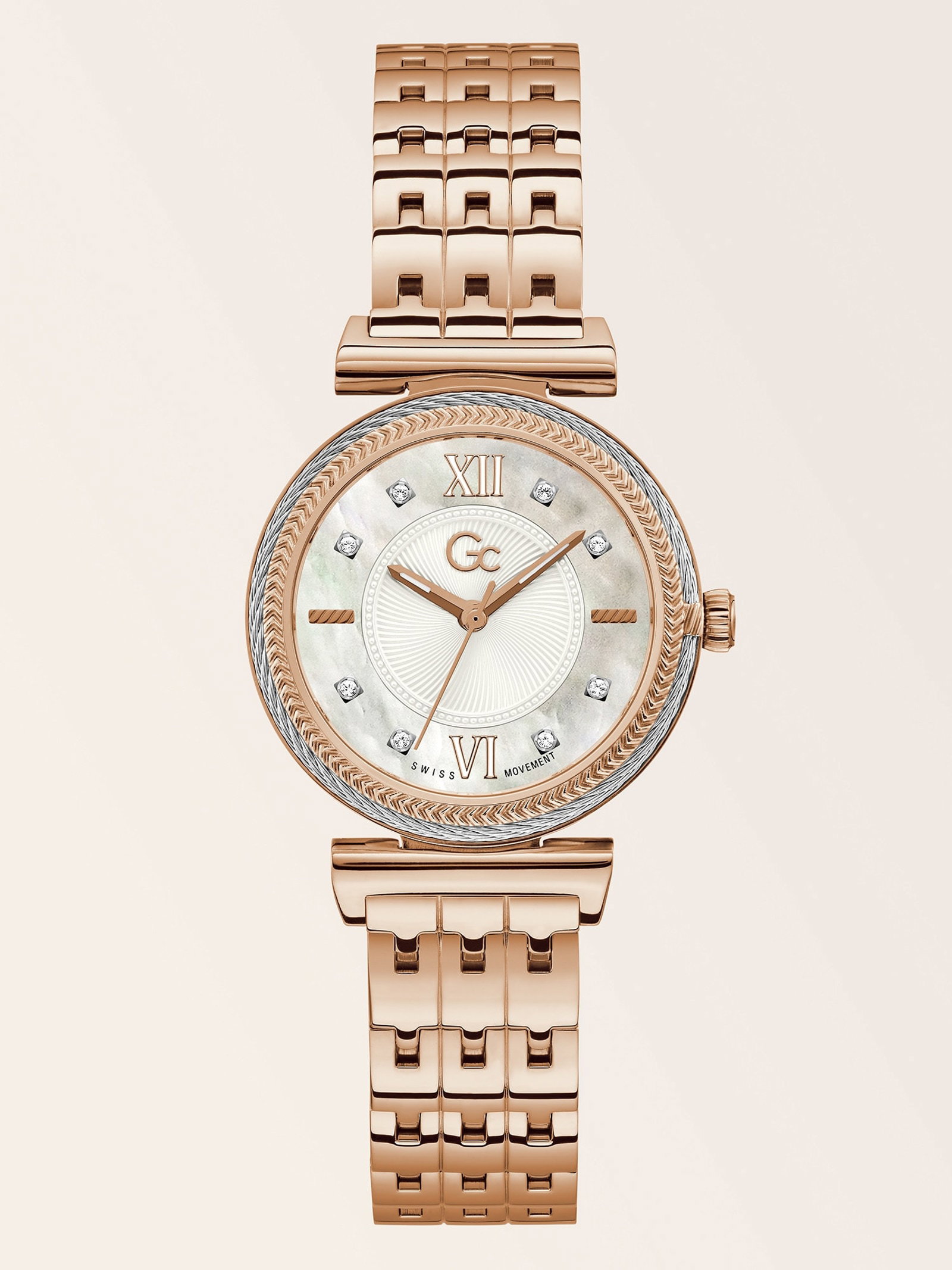 Guess Analoog Horloge Gc Kristallen in goud