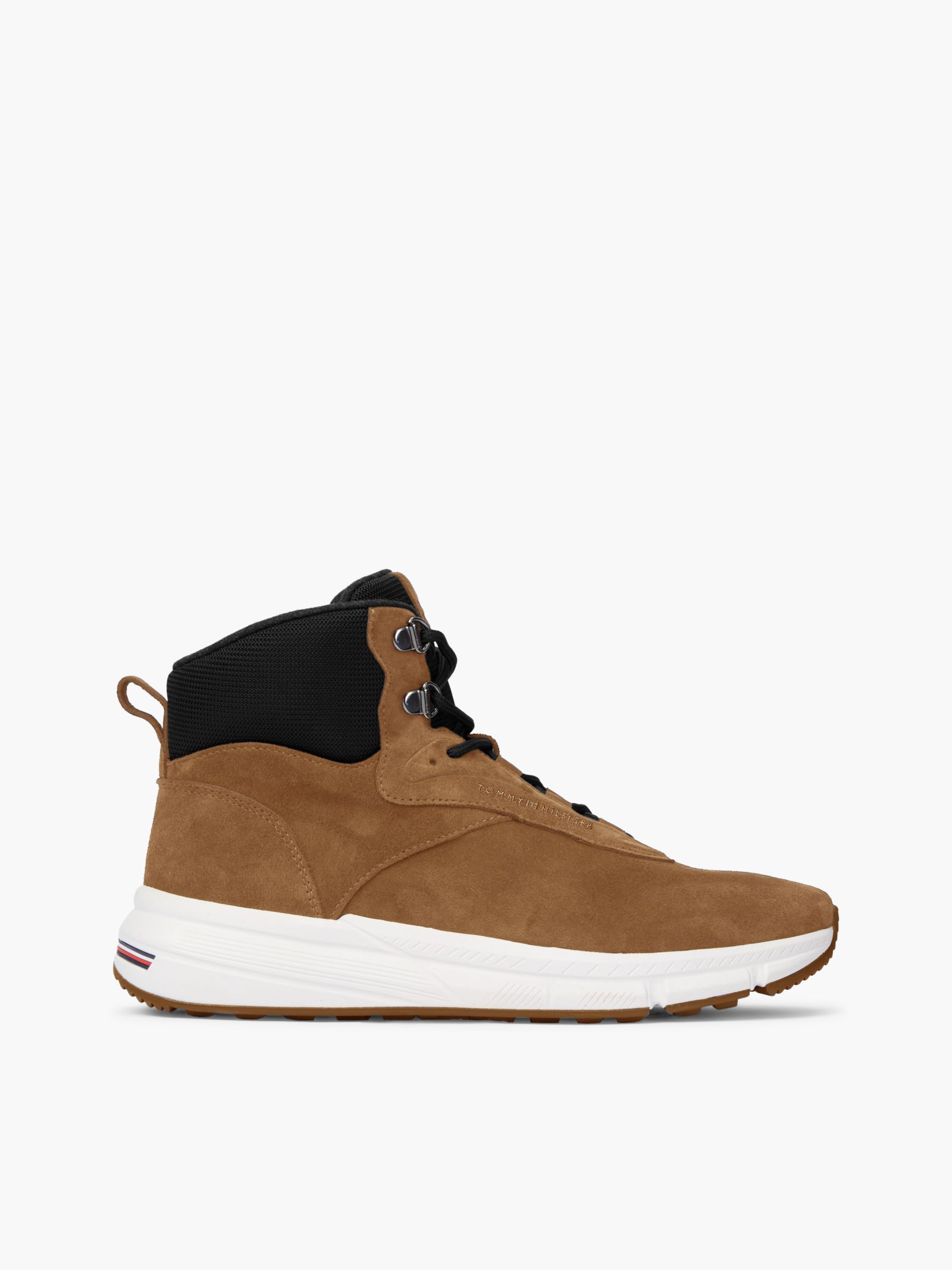 Tommy Hilfiger suède hybride chukka boot met warme voering in bruin