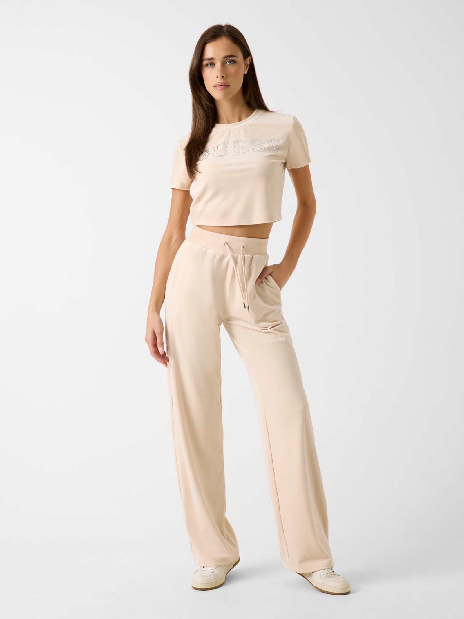 Guess Rechte Joggingbroek Van Fluweel