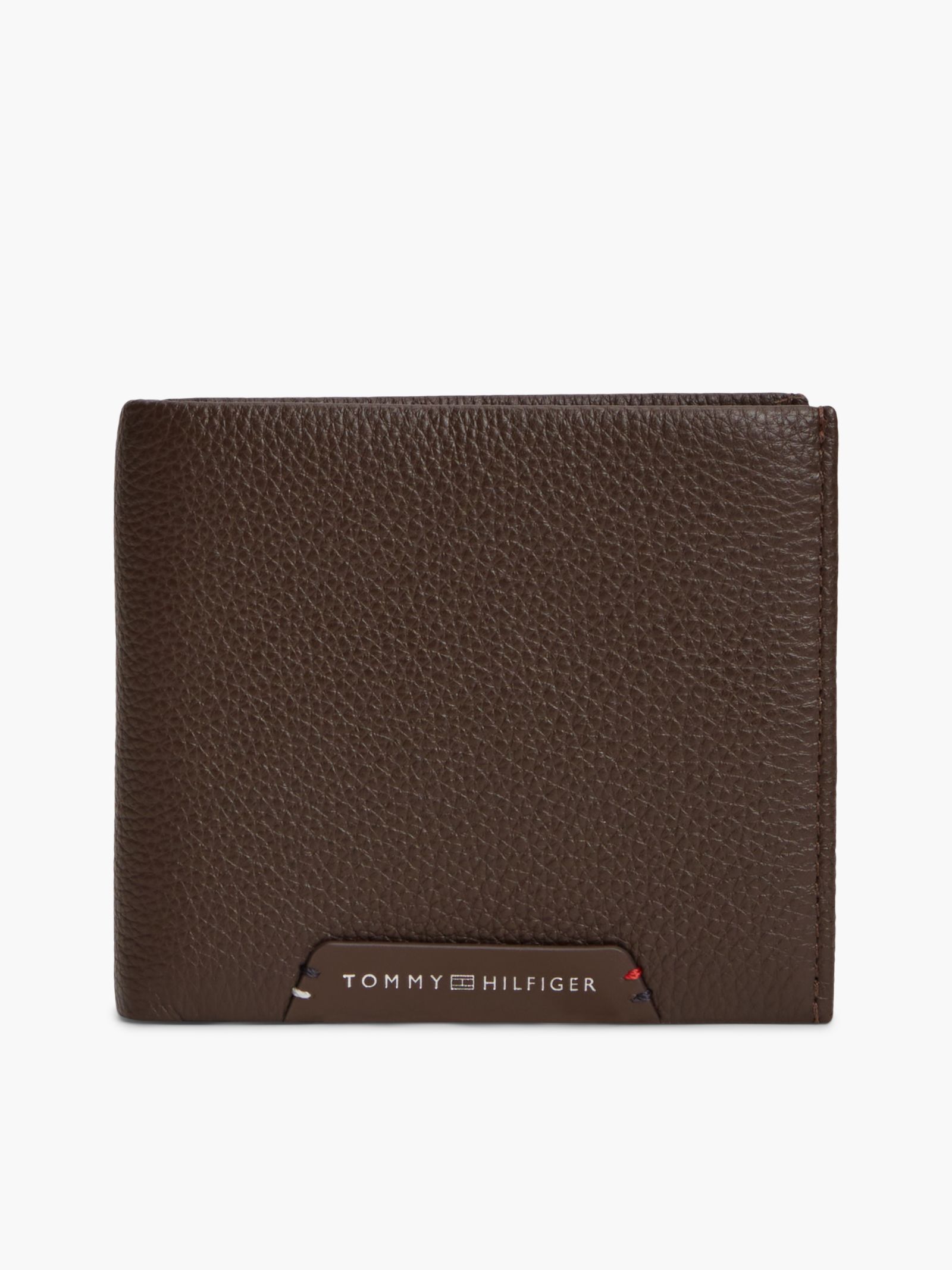 Tommy Hilfiger Corporate leren Bifold Creditcard en Muntportemonnee in bruin