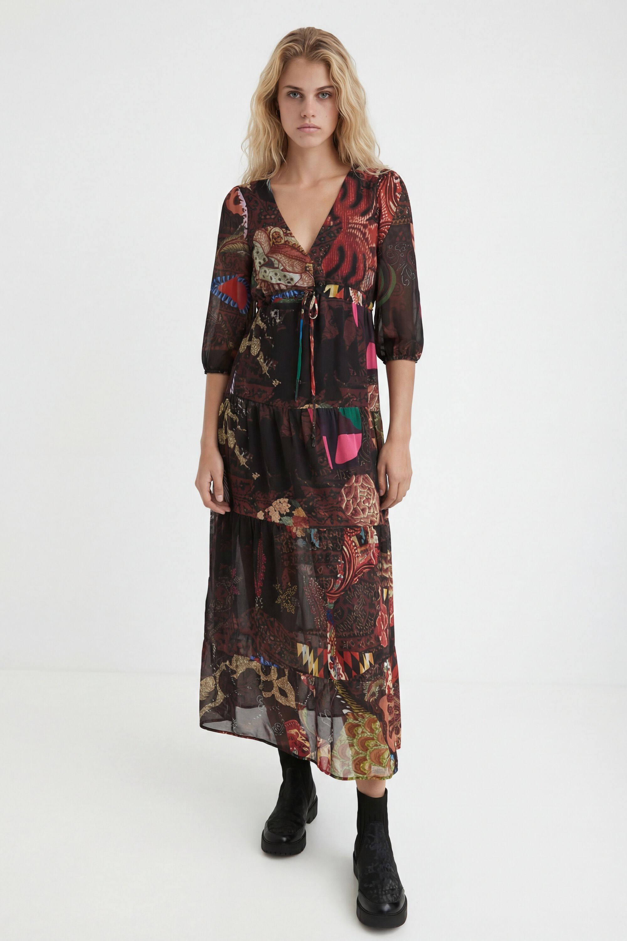Desigual Lange boho-jurk