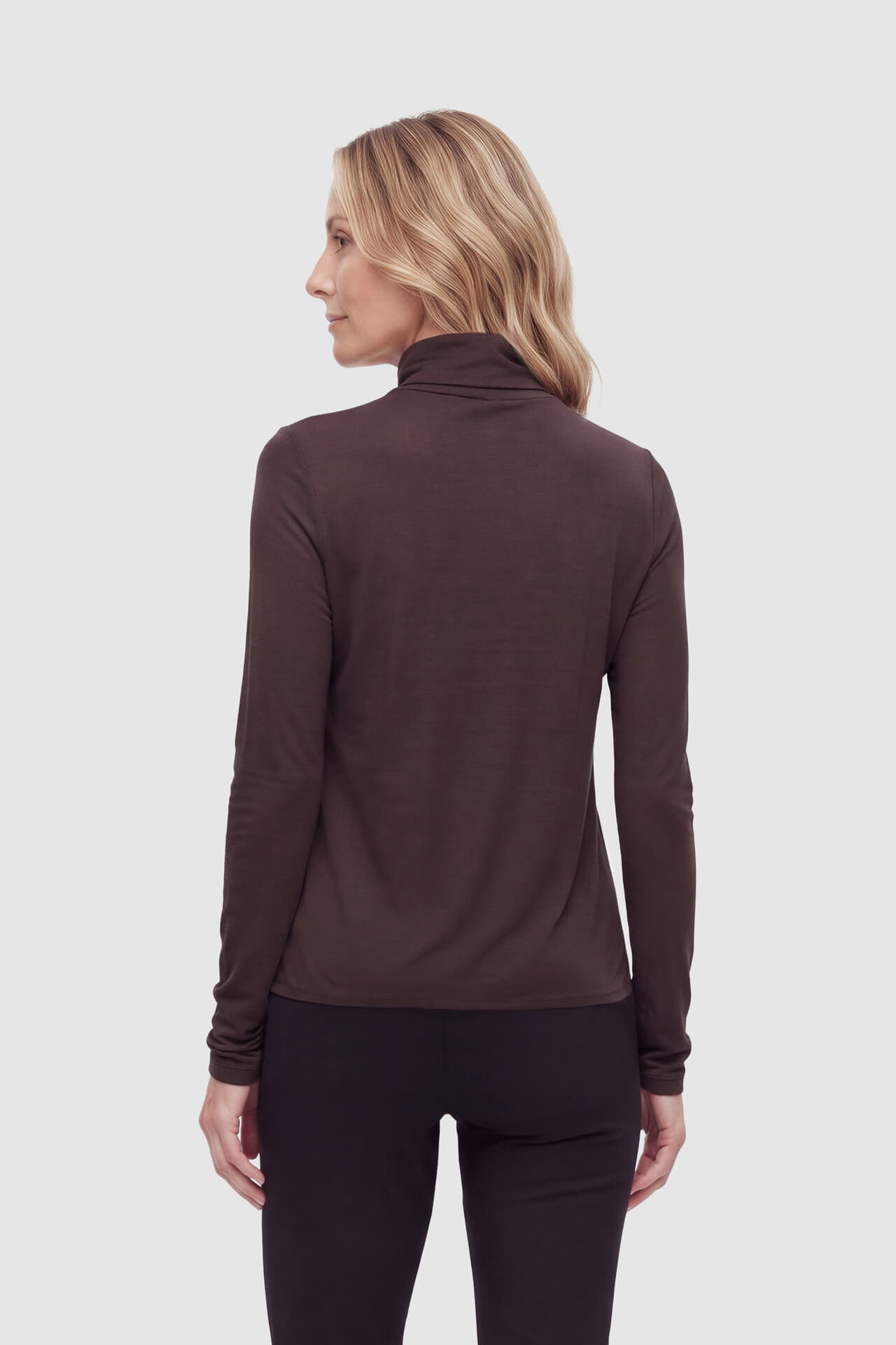 Scotch & Soda Scotch & Soda Longsleeve Roll up neck Bruin dames