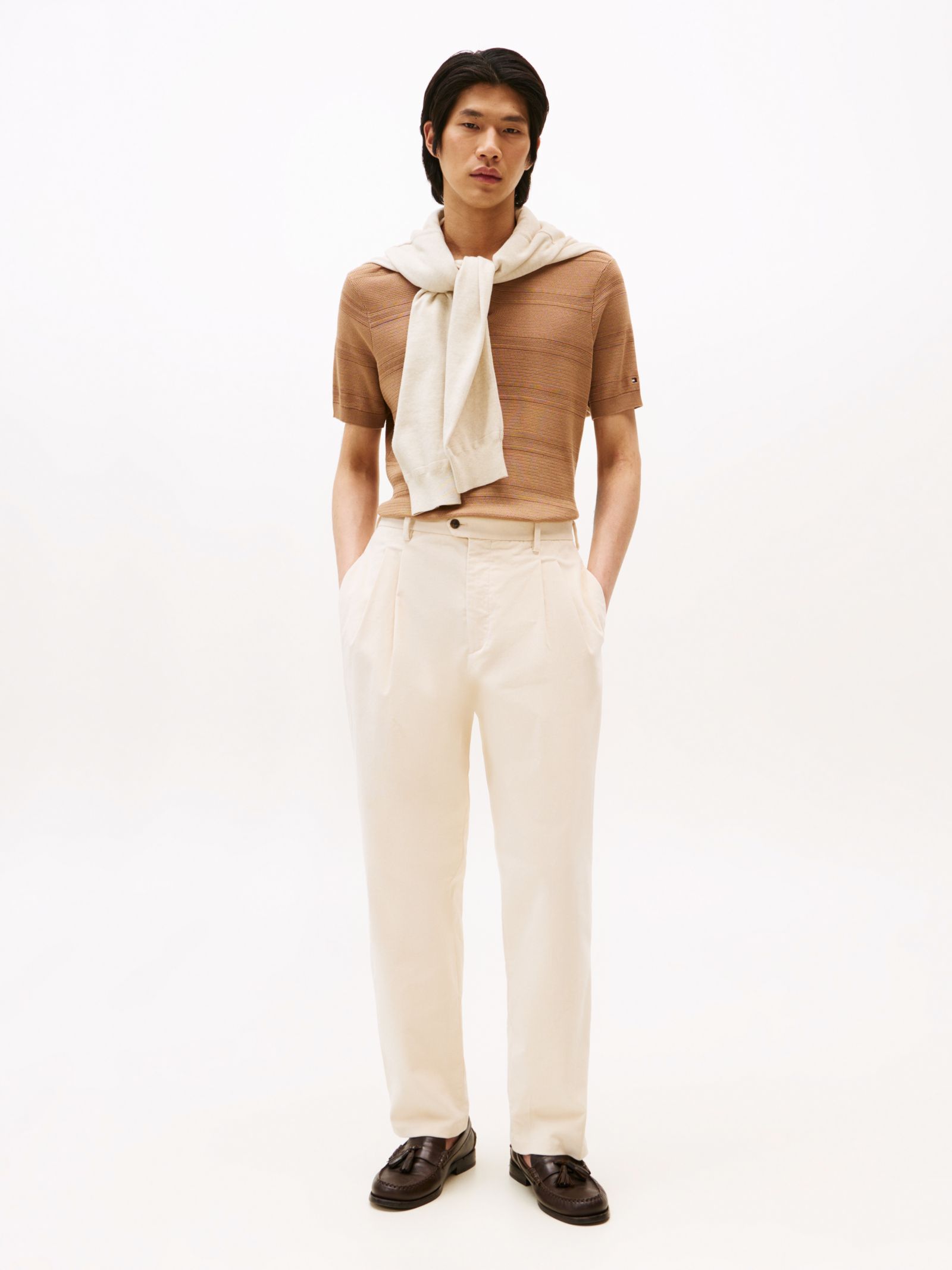 Tommy Hilfiger corduroy pantalon met persvouwen