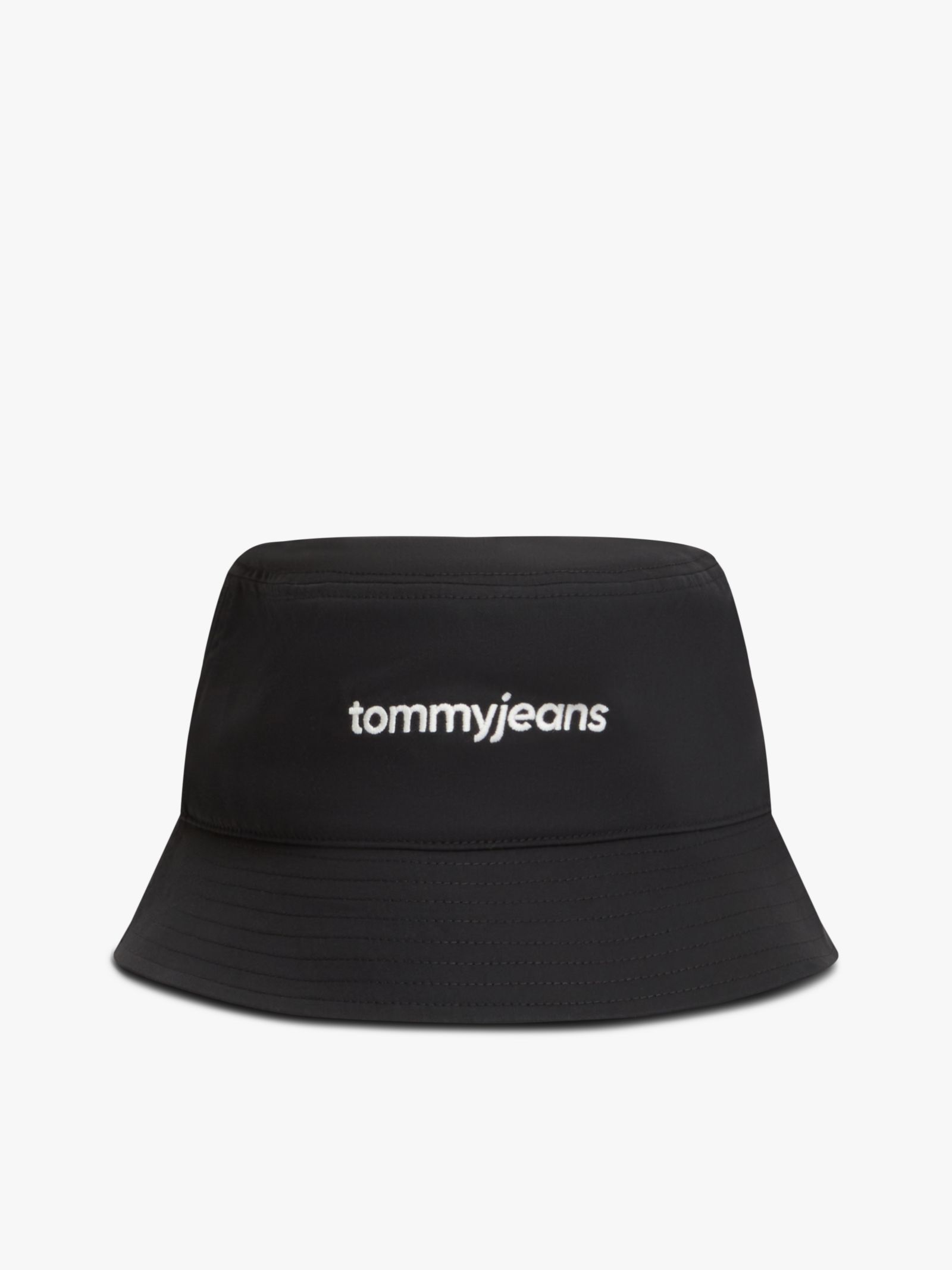 Tommy Jeans Vissershoed met geborduurd logo in zwart