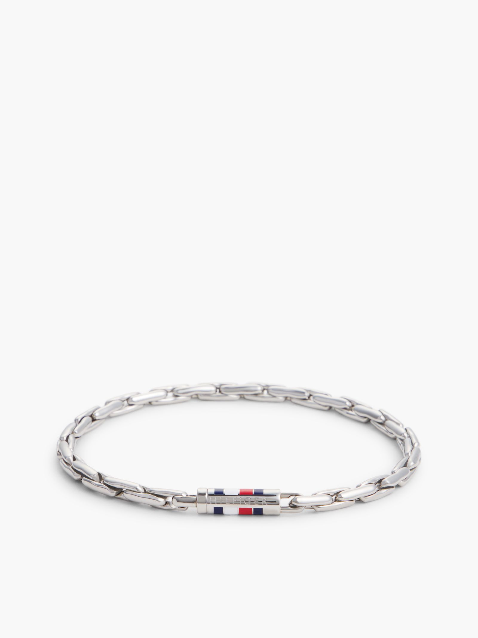 Tommy Hilfiger Schakelarmband van roestvrij staal in zilver
