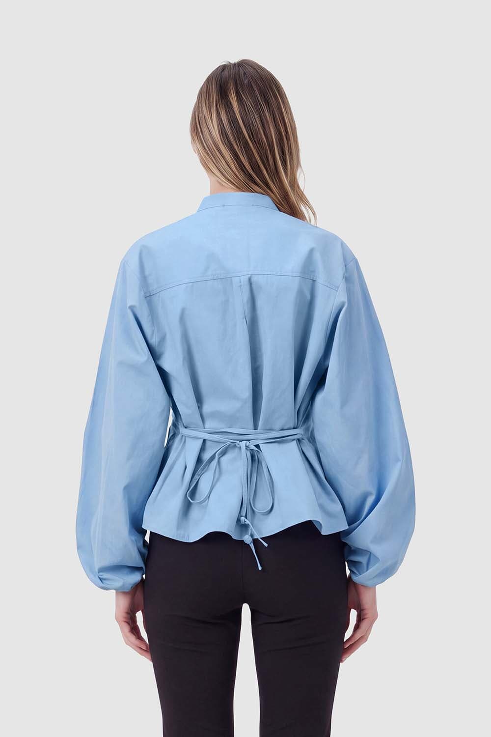 Selected Femme Blouse Talia Regular fit Blauw dames