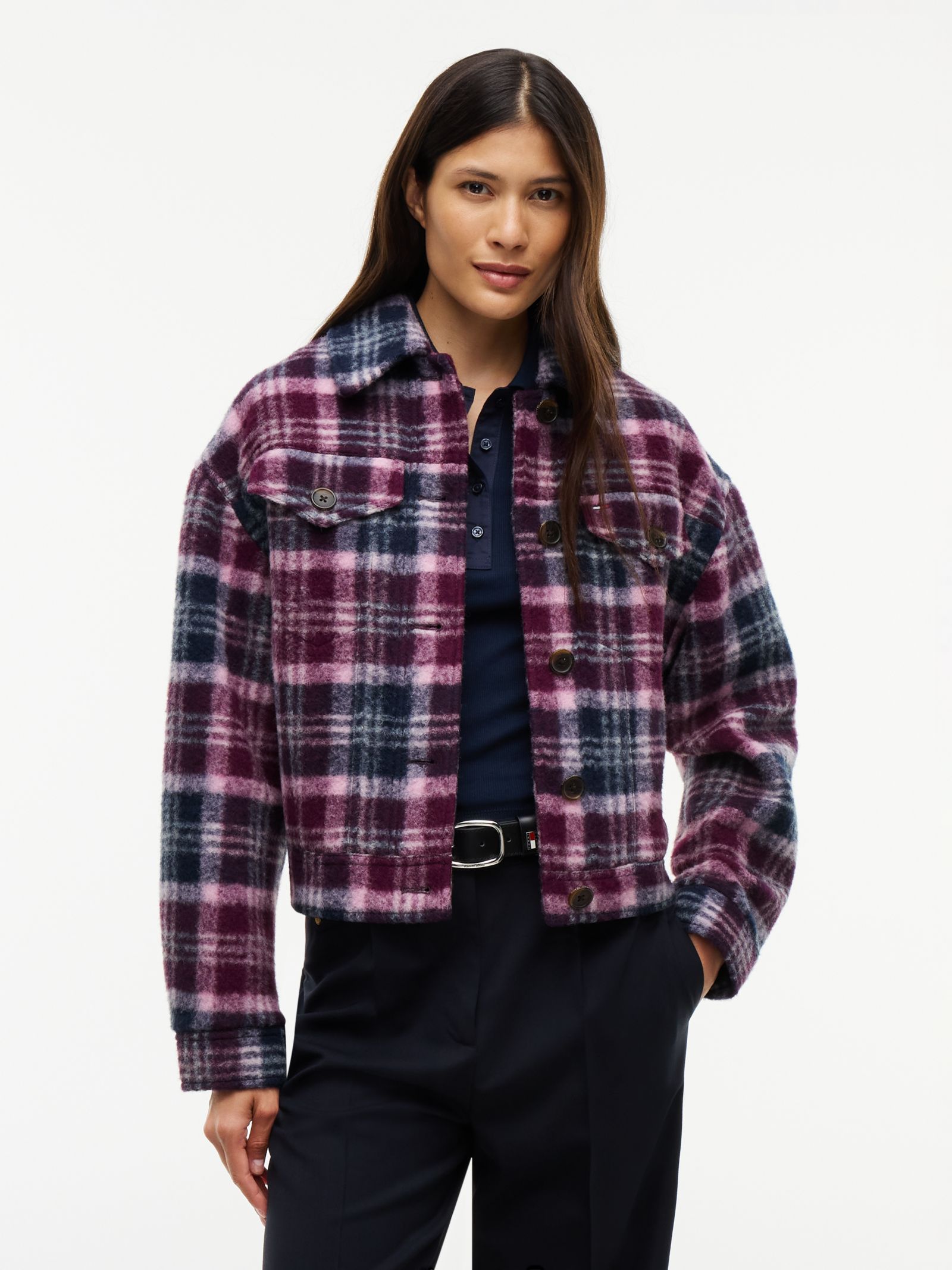 Tommy Jeans Truckerjack van wolmix