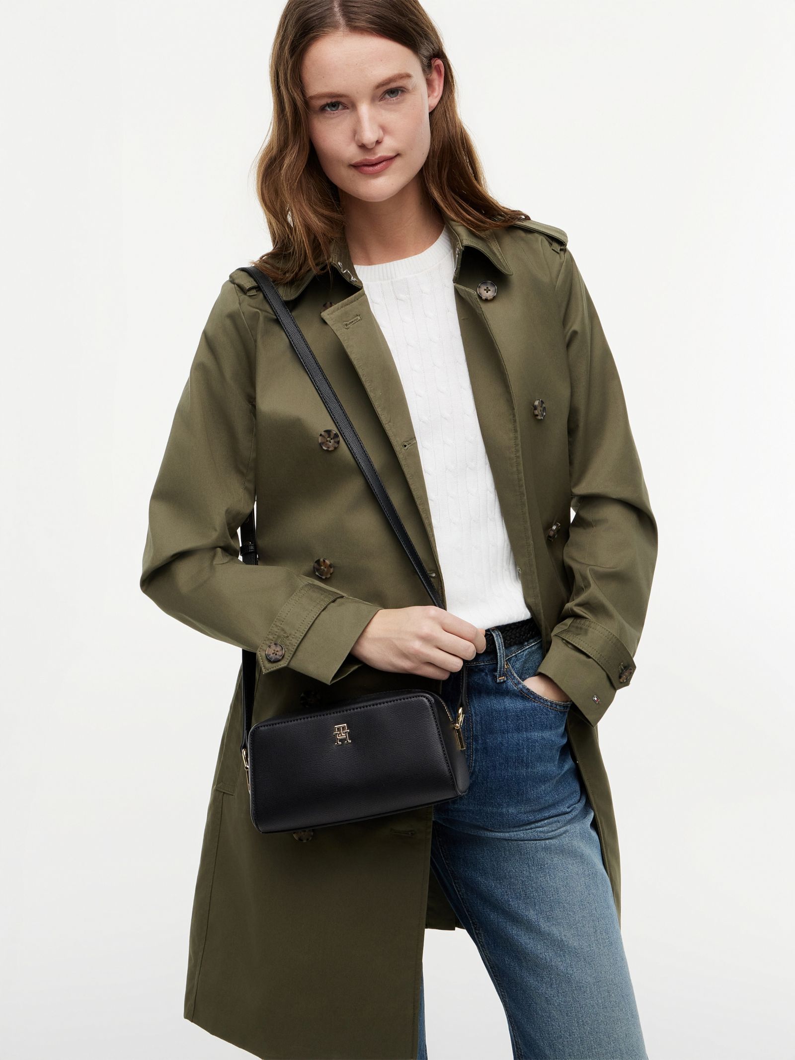 Tommy Hilfiger Getextureerde crossbodytas met TH Monogram