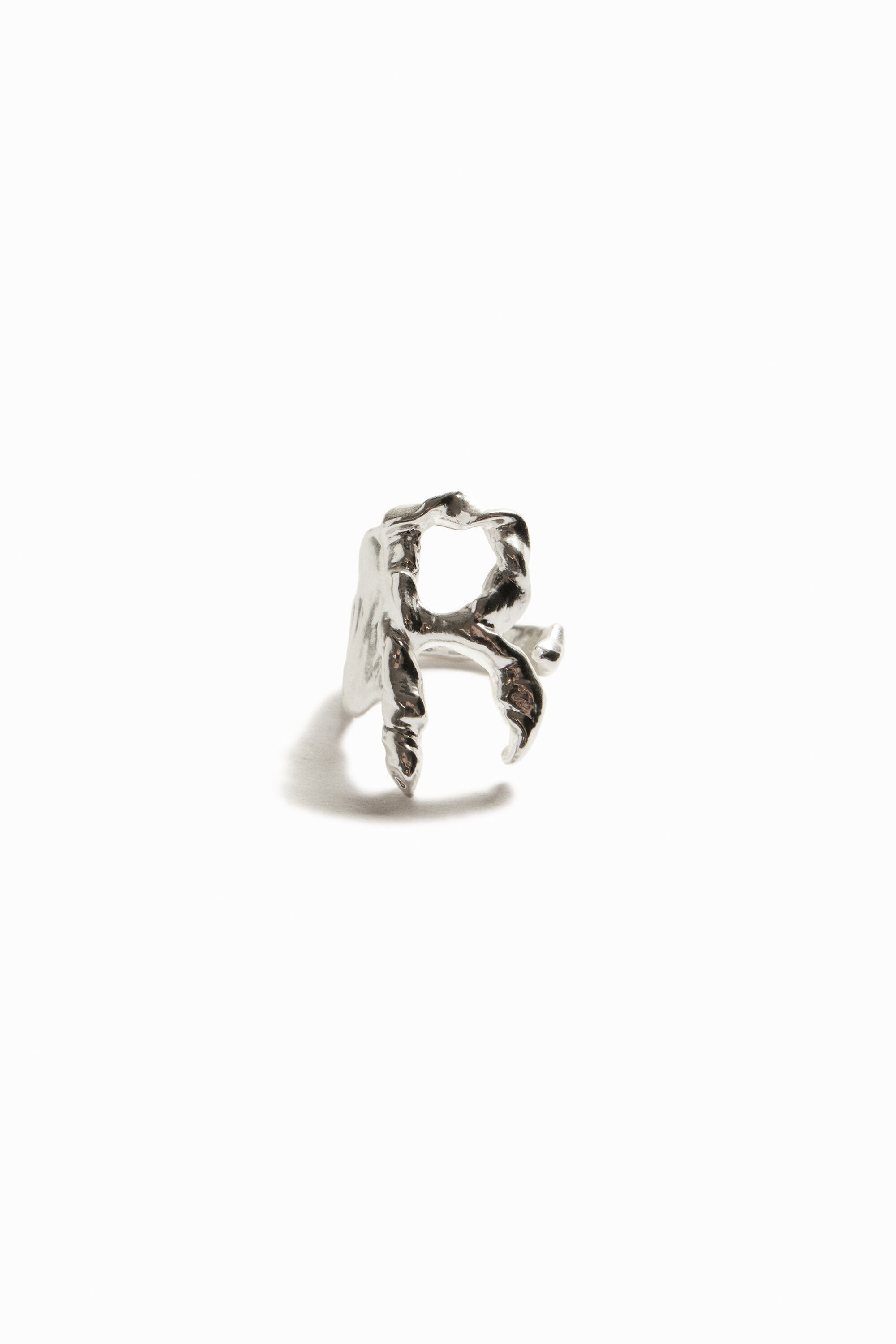 Desigual Verzilverde ring met de letter R Zalio
