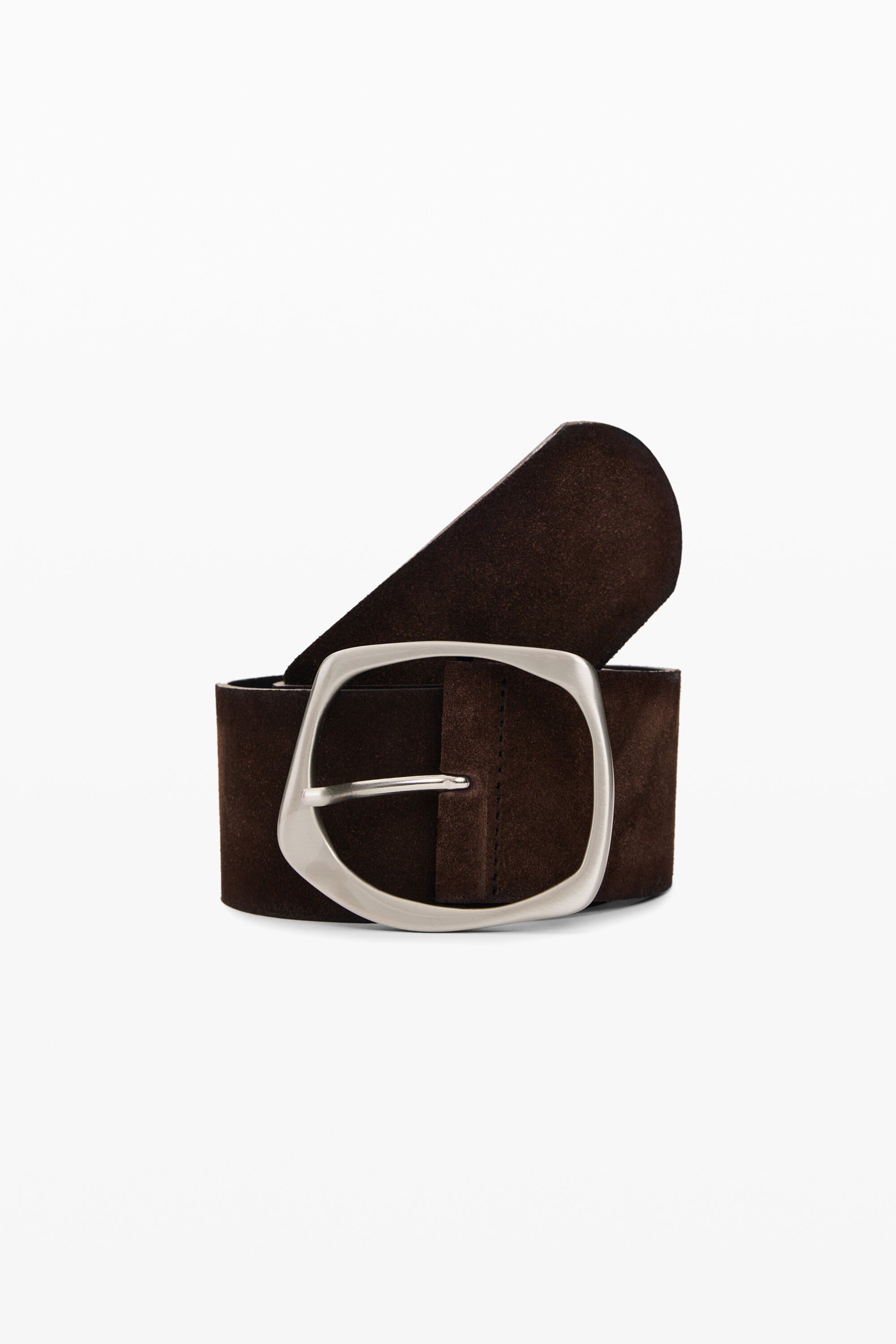 Desigual Brede riem van suèdeleer