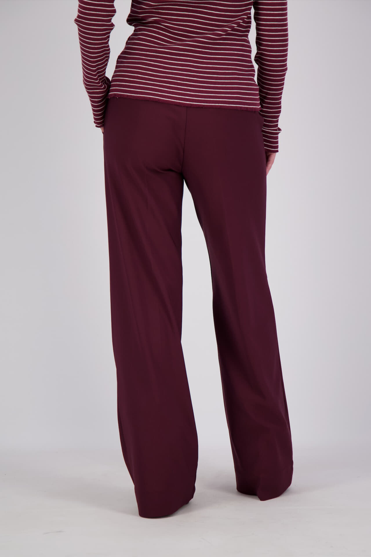 Para Mi Broek Mira Twill Jersey Bordeaux Rood dames