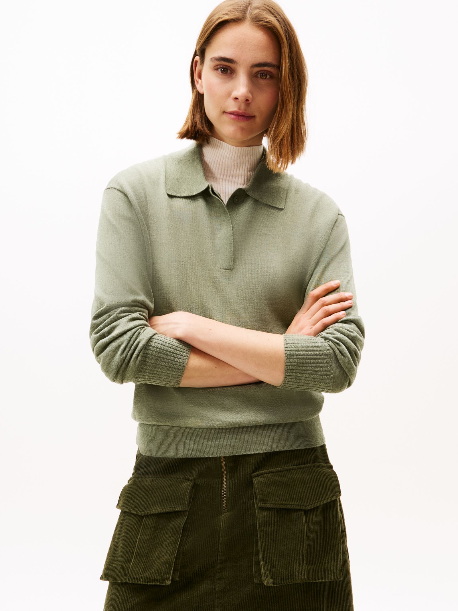 Tommy Hilfiger Polo trui van zuivere wol