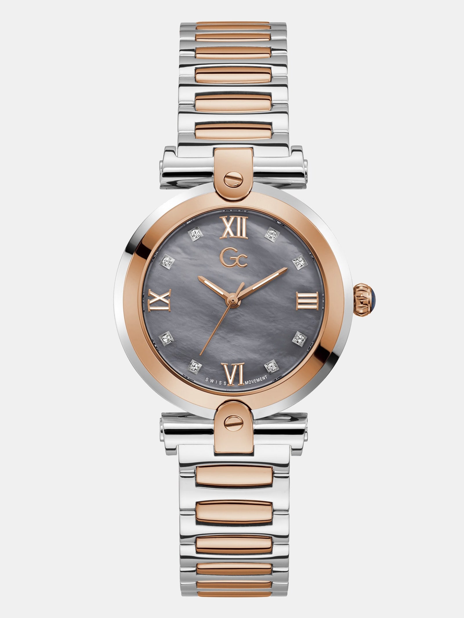 Guess Analoog Horloge Gc Van Staal in zilver