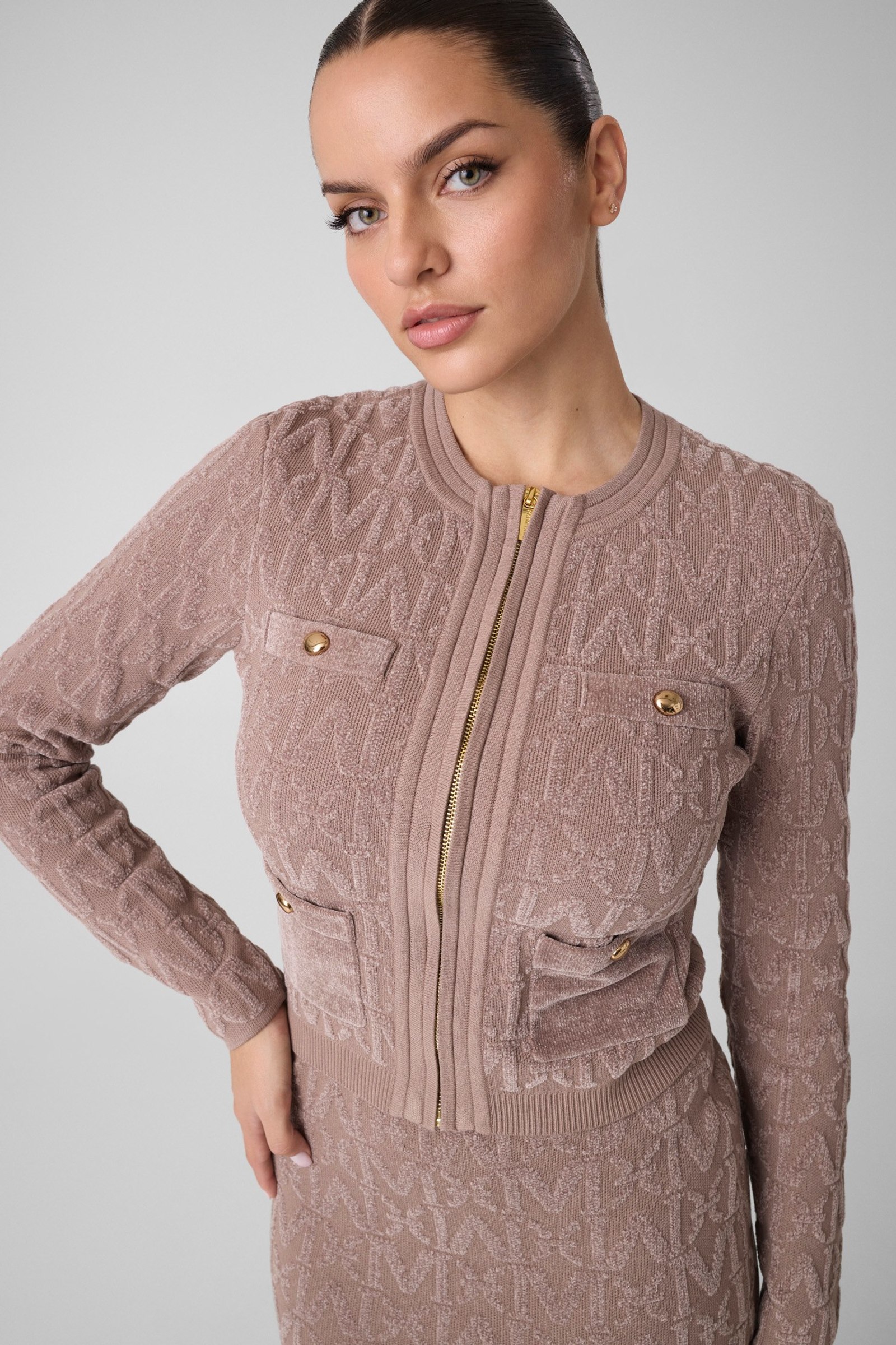 Guess Marciano Vest Met Rits in bruin