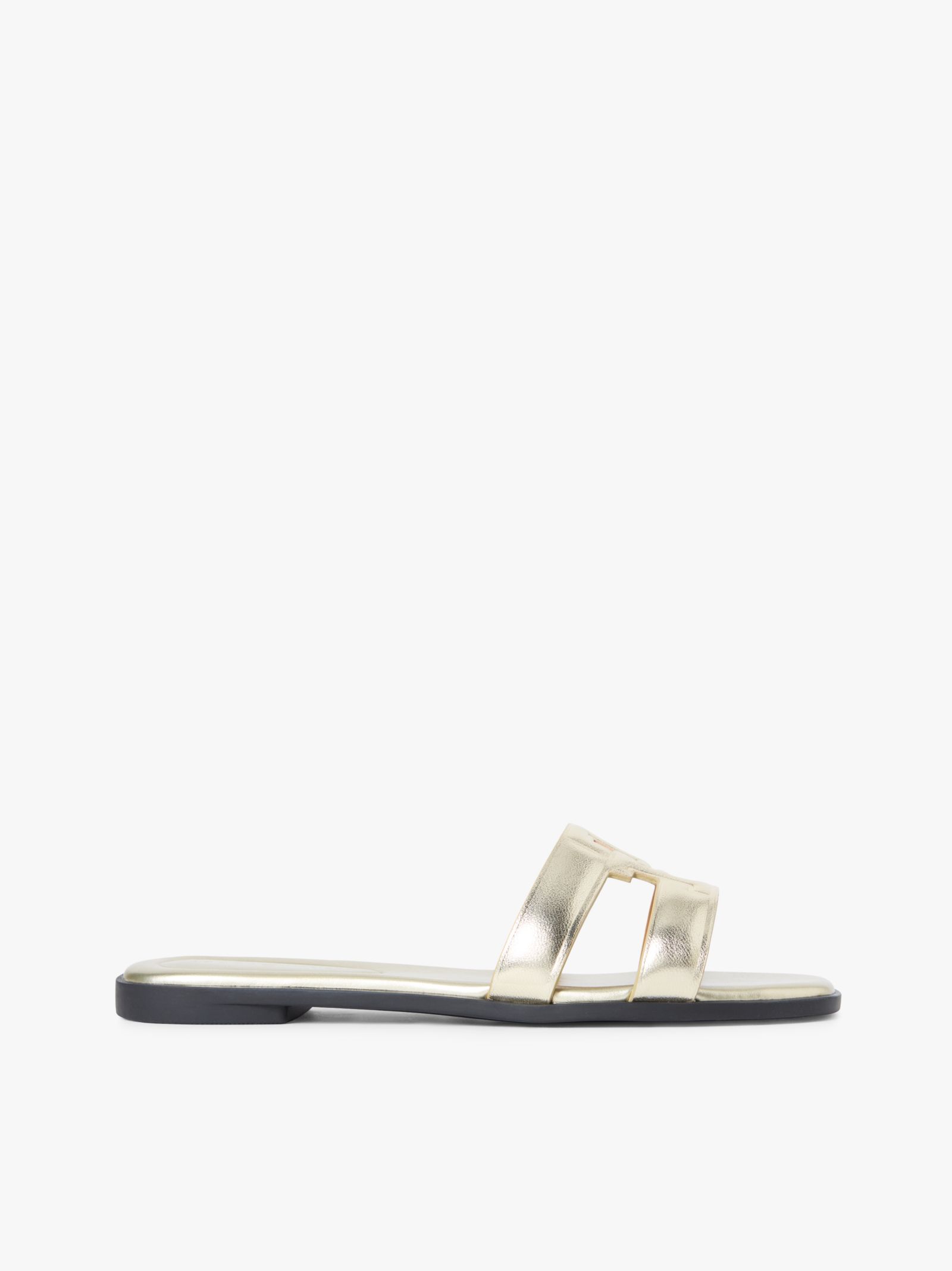 Tommy Hilfiger metallic leren muiltje