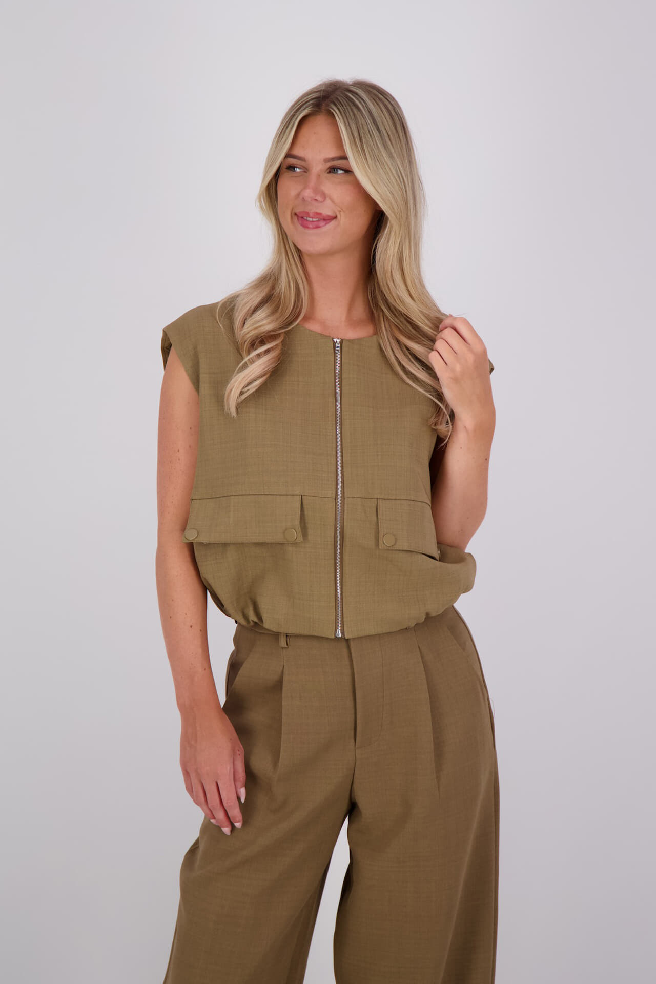 Sisters Point Gilet Garwin Beige dames