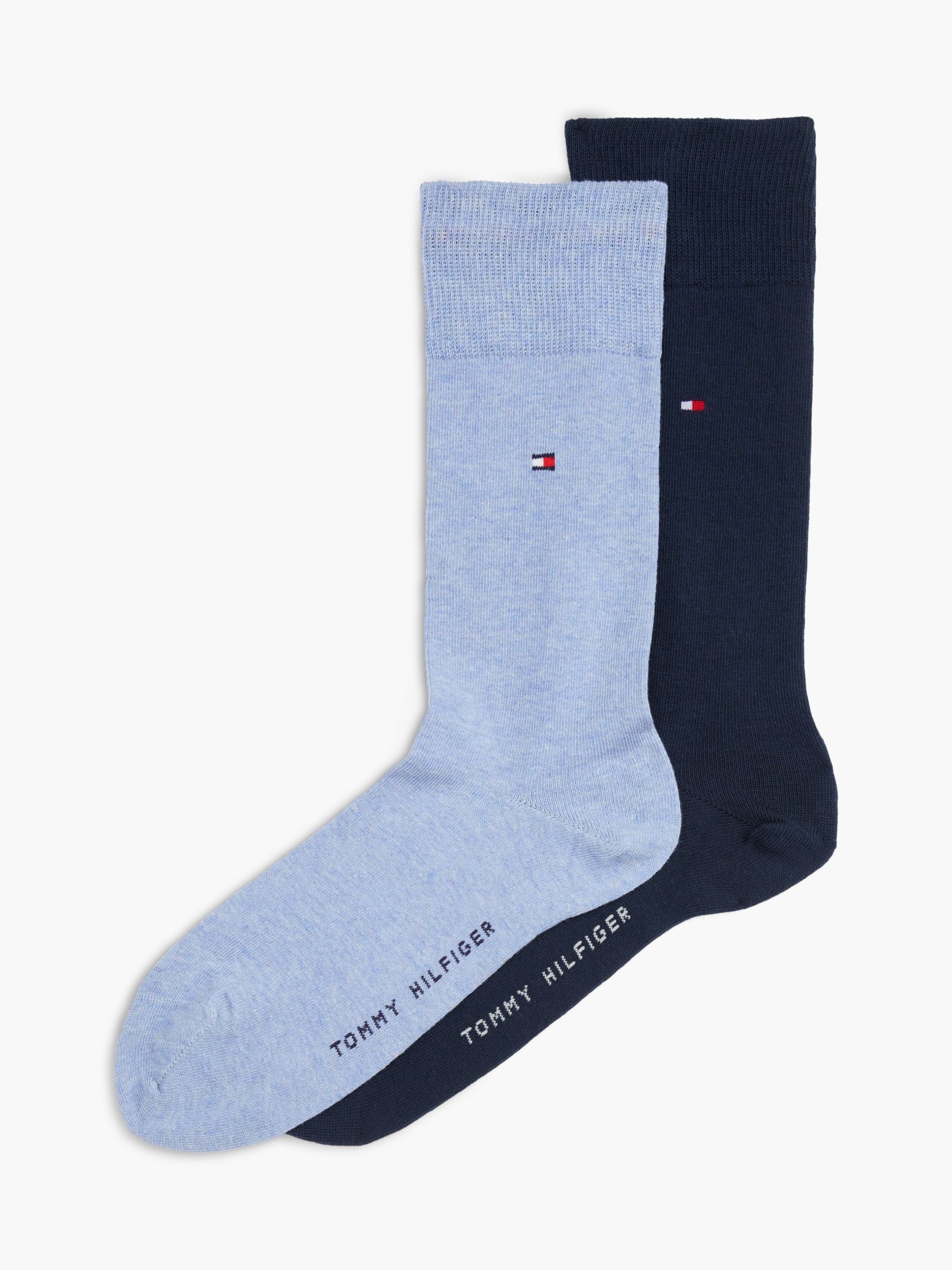 Tommy Hilfiger Set van 2 paar sokken met geborduurde vlag in blauw