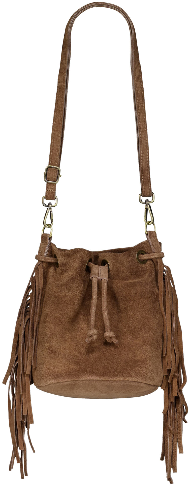 Bomont Tas Hazel Suede Taupe dames