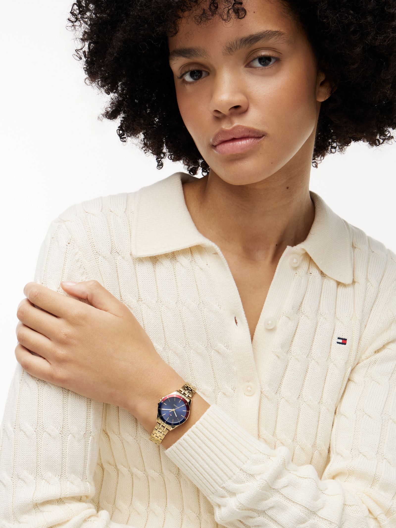 Tommy Hilfiger Verguld horloge met Signature Bezel