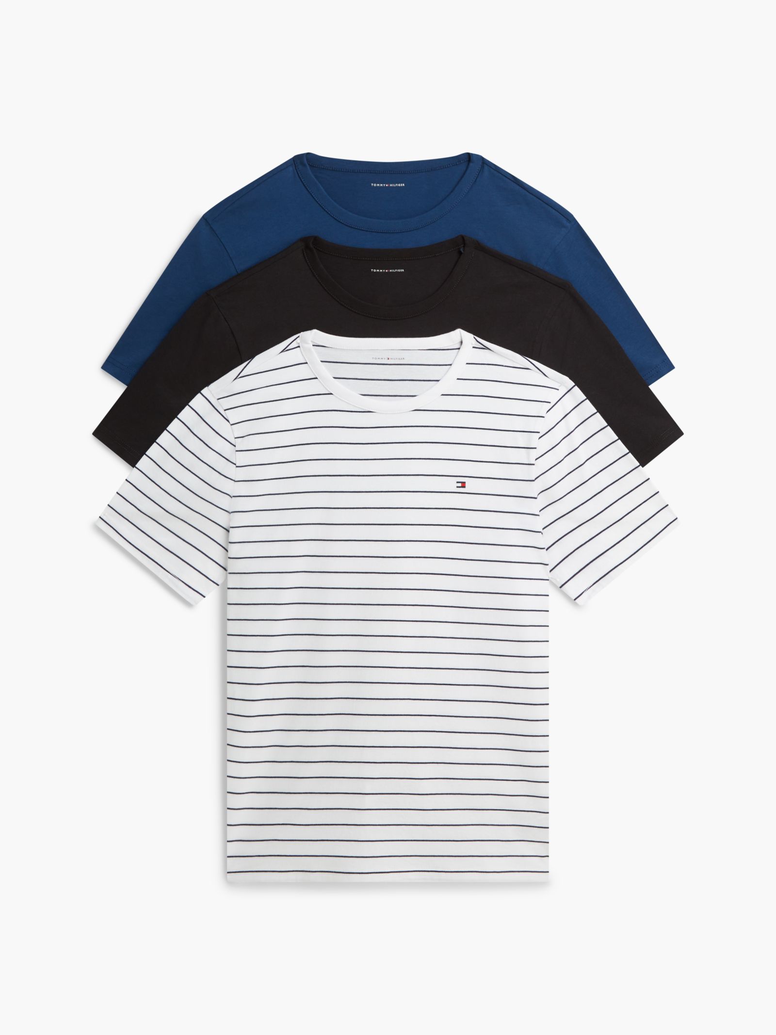Tommy Hilfiger Set van 3 Signature Jersey Lounge T-Shirts in multicolor