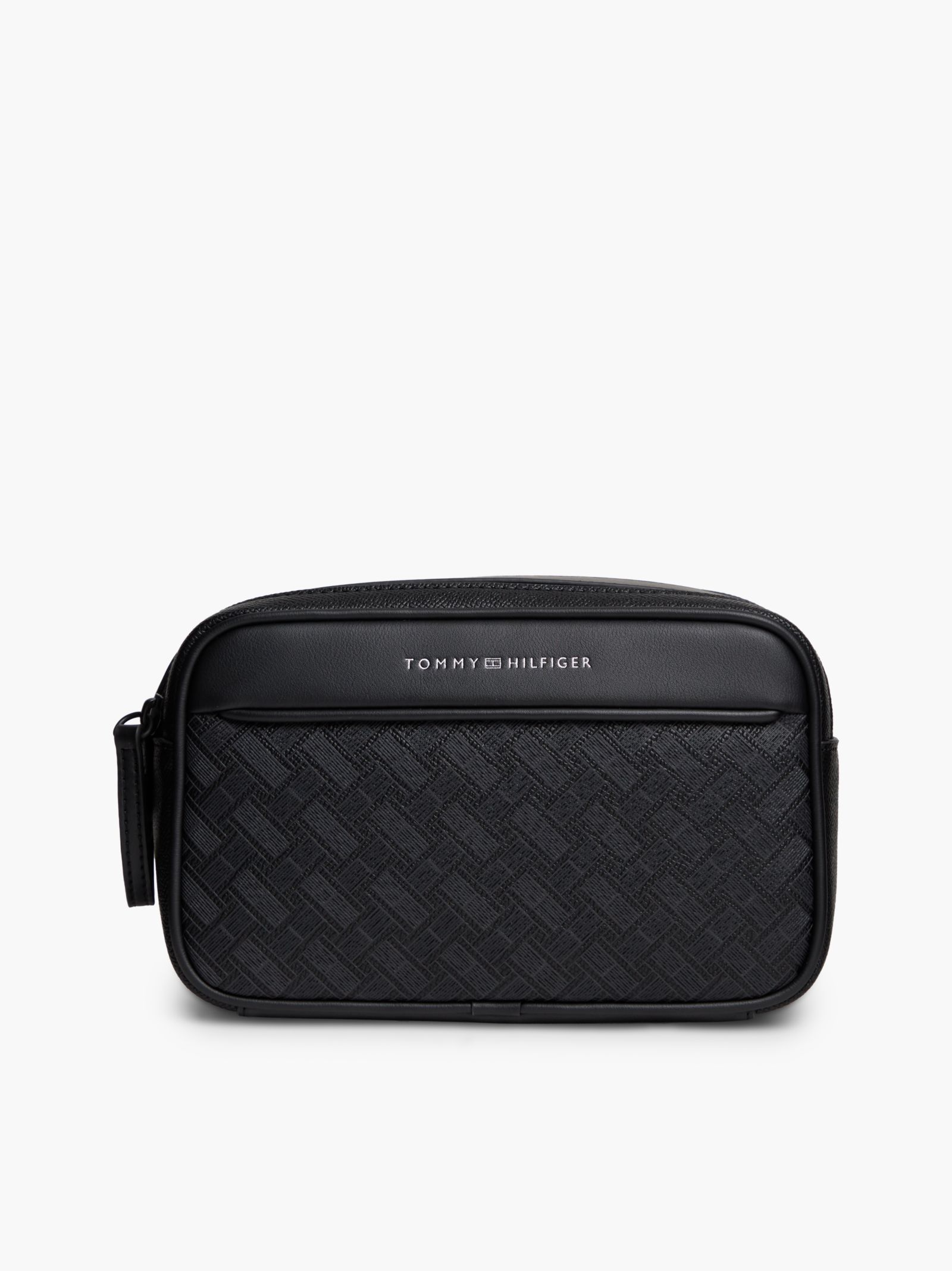 Tommy Hilfiger Modern getextureerde toilettas met vlag