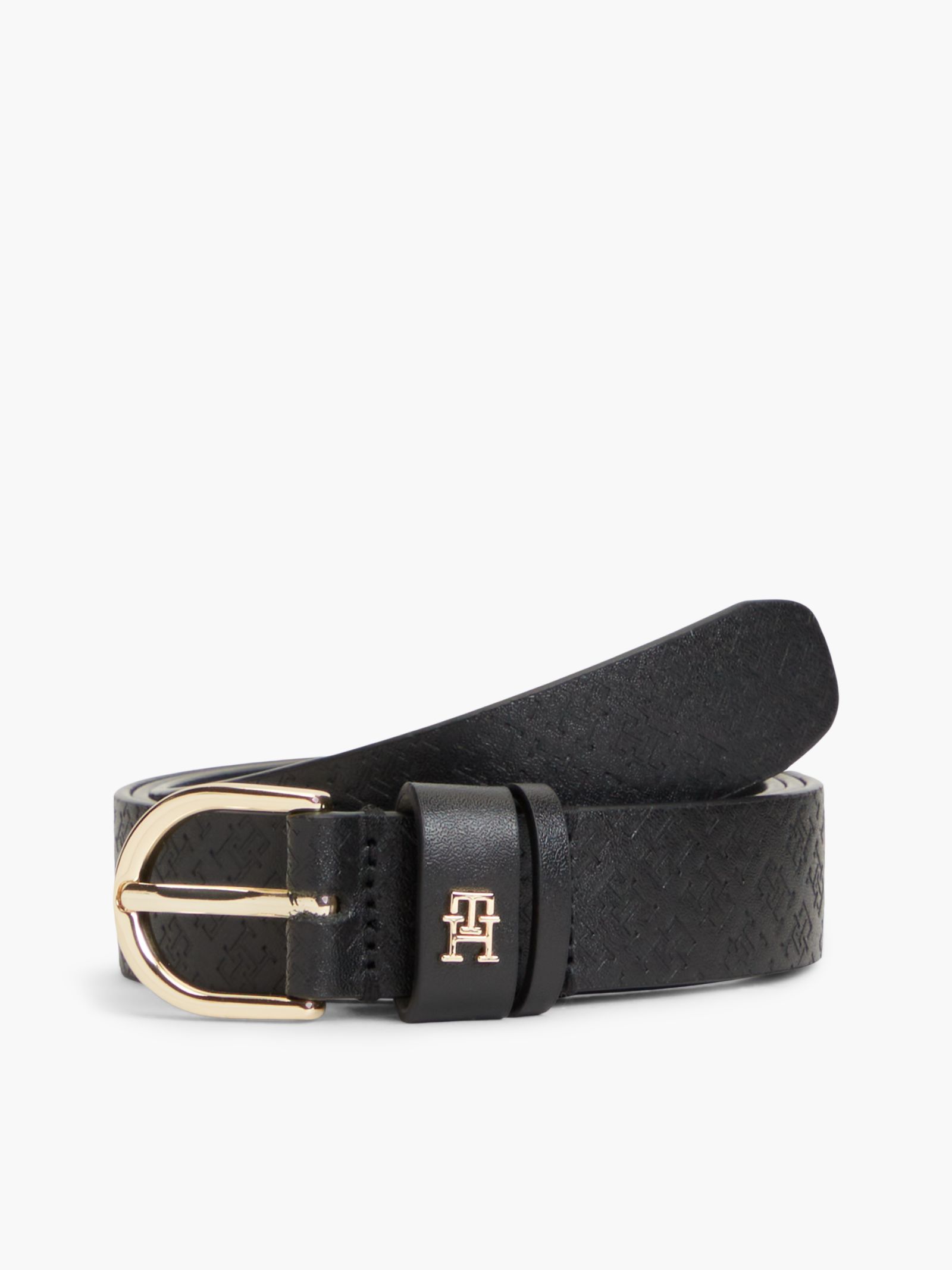 Tommy Hilfiger Riem van leer met TH monogram in reliëf