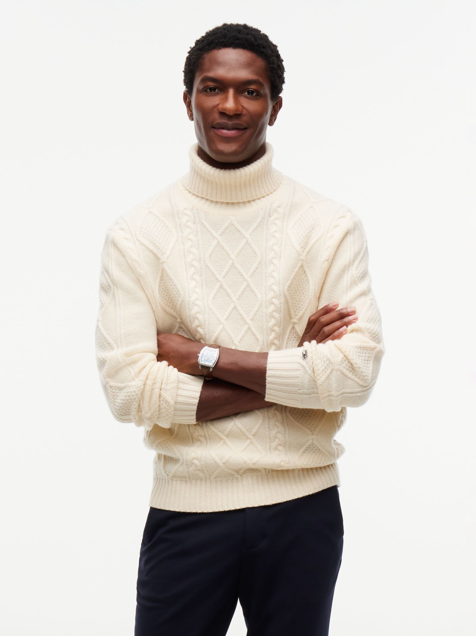 Tommy Hilfiger New York Label trui van wolmix met kasjmier in beige
