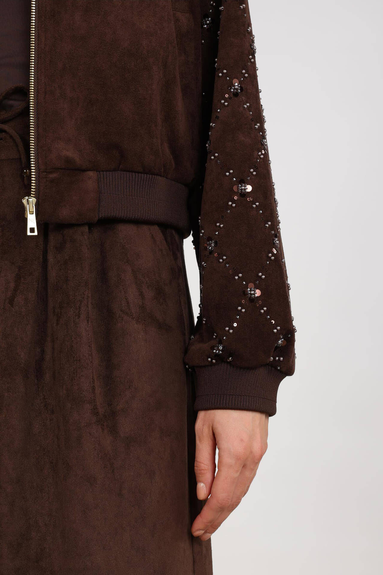 Nukus Blazer Daisy Suede Bruin dames