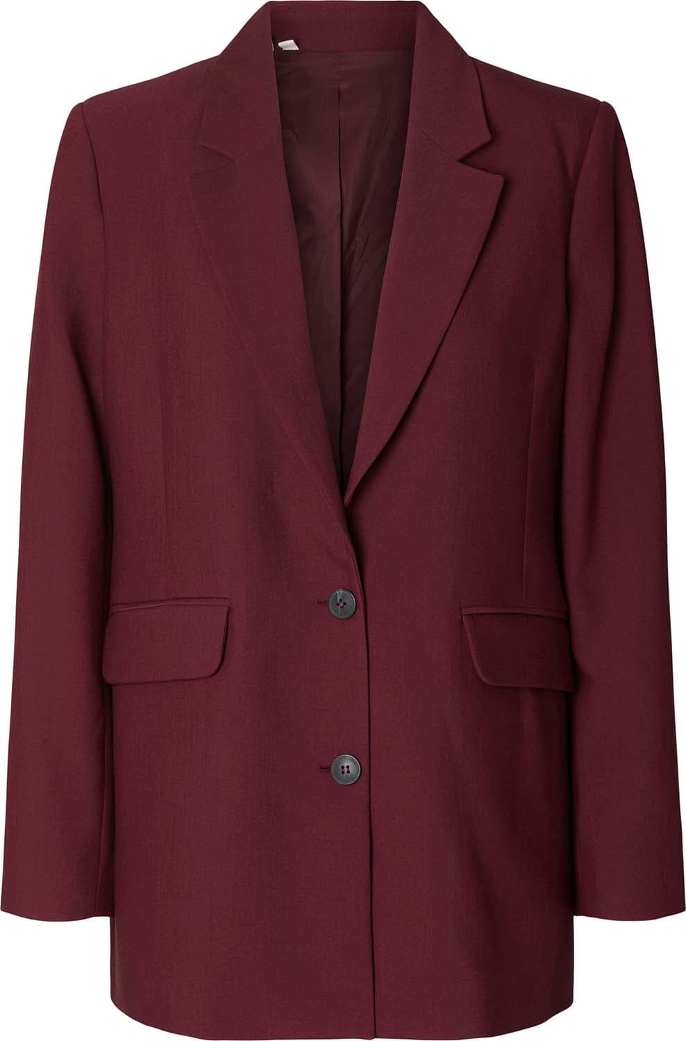 Selected Femme Blazer Rita Bordeaux Rood dames