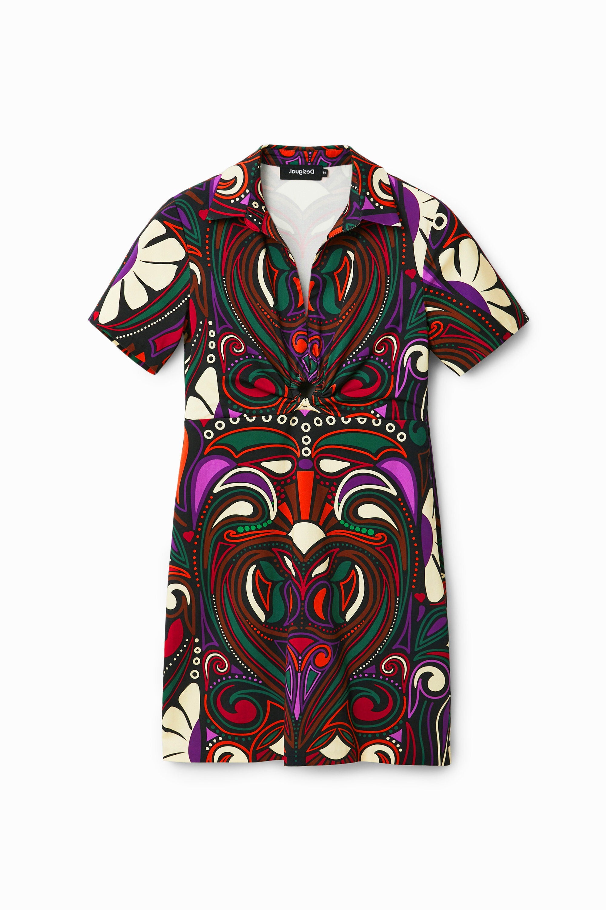 Desigual Korte slim fit retrojurk in zwart