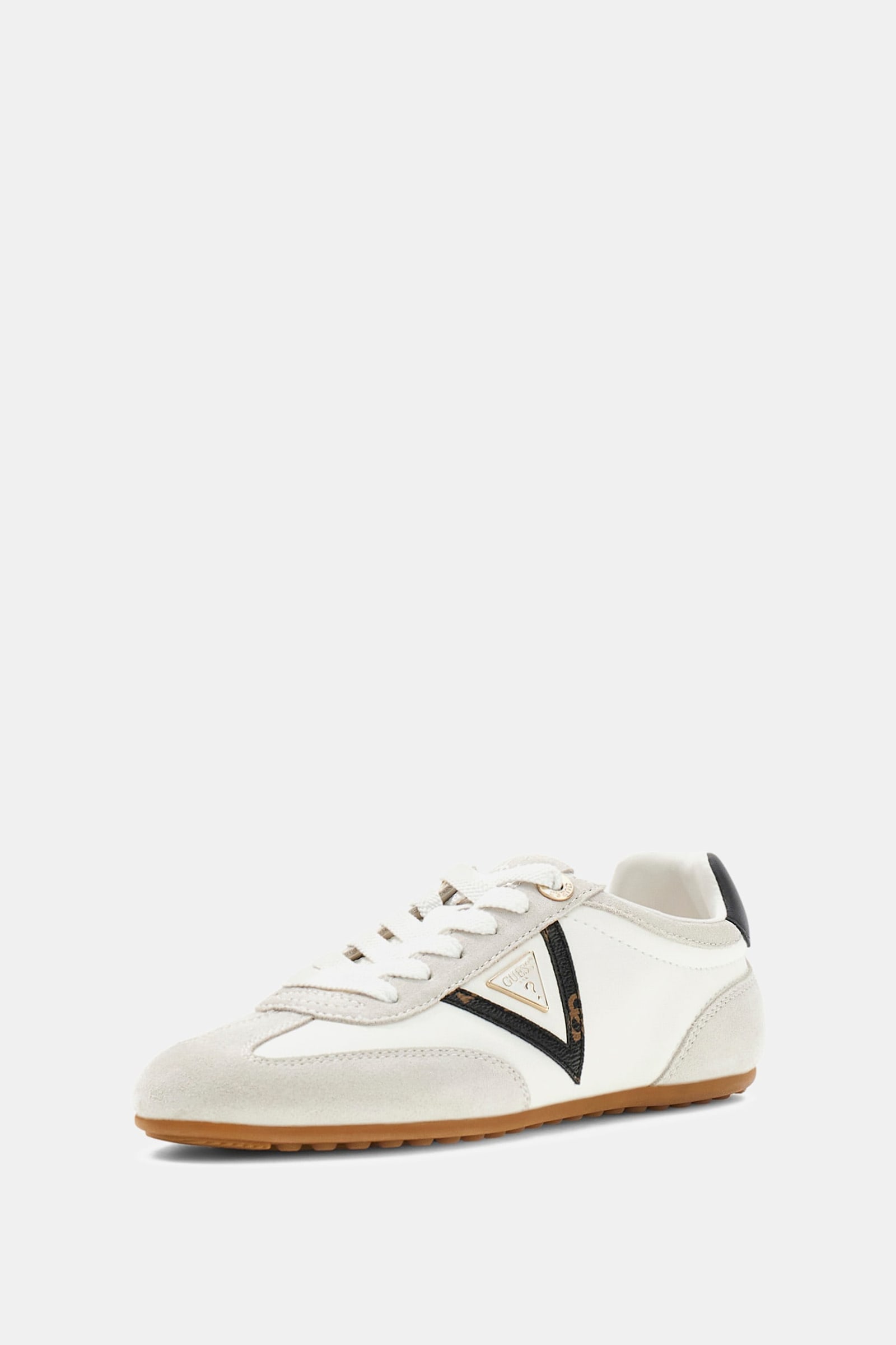 Guess Relli Sneakers Van Echt Leer in wit