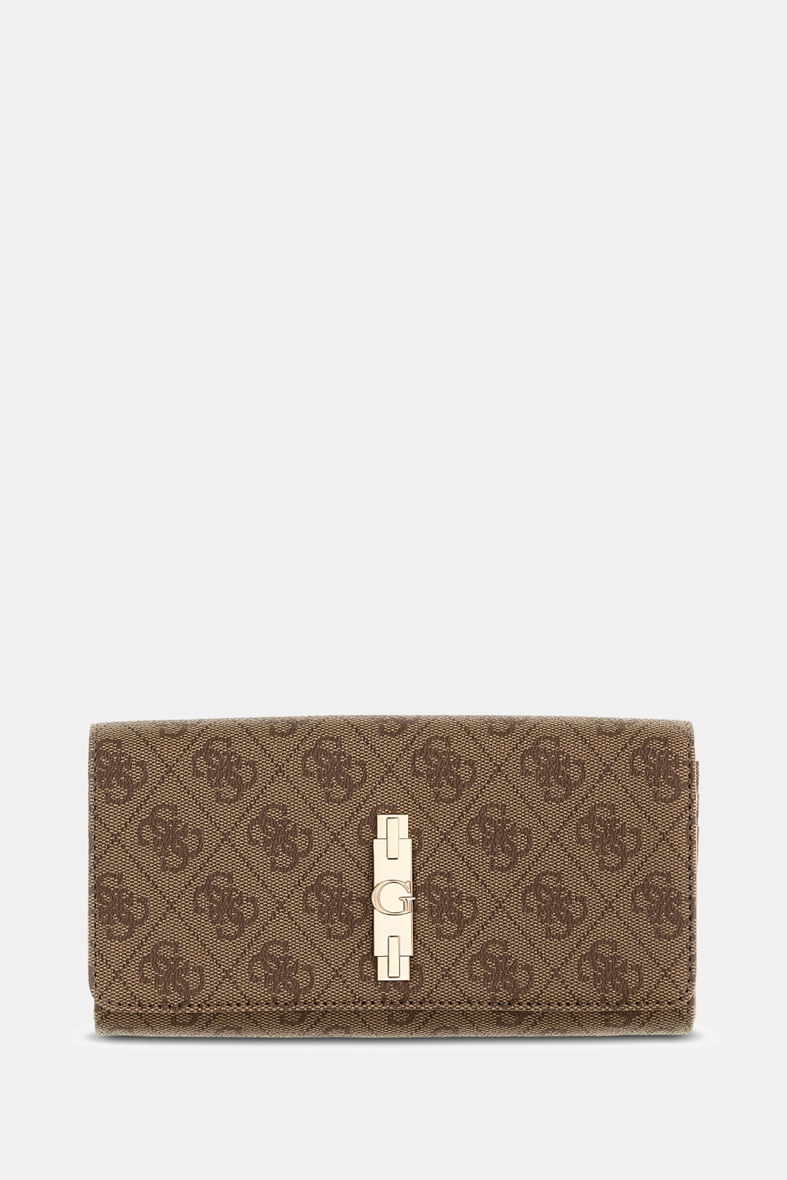 Guess Yvonne Maxiportemonnee Met Logo in bruin