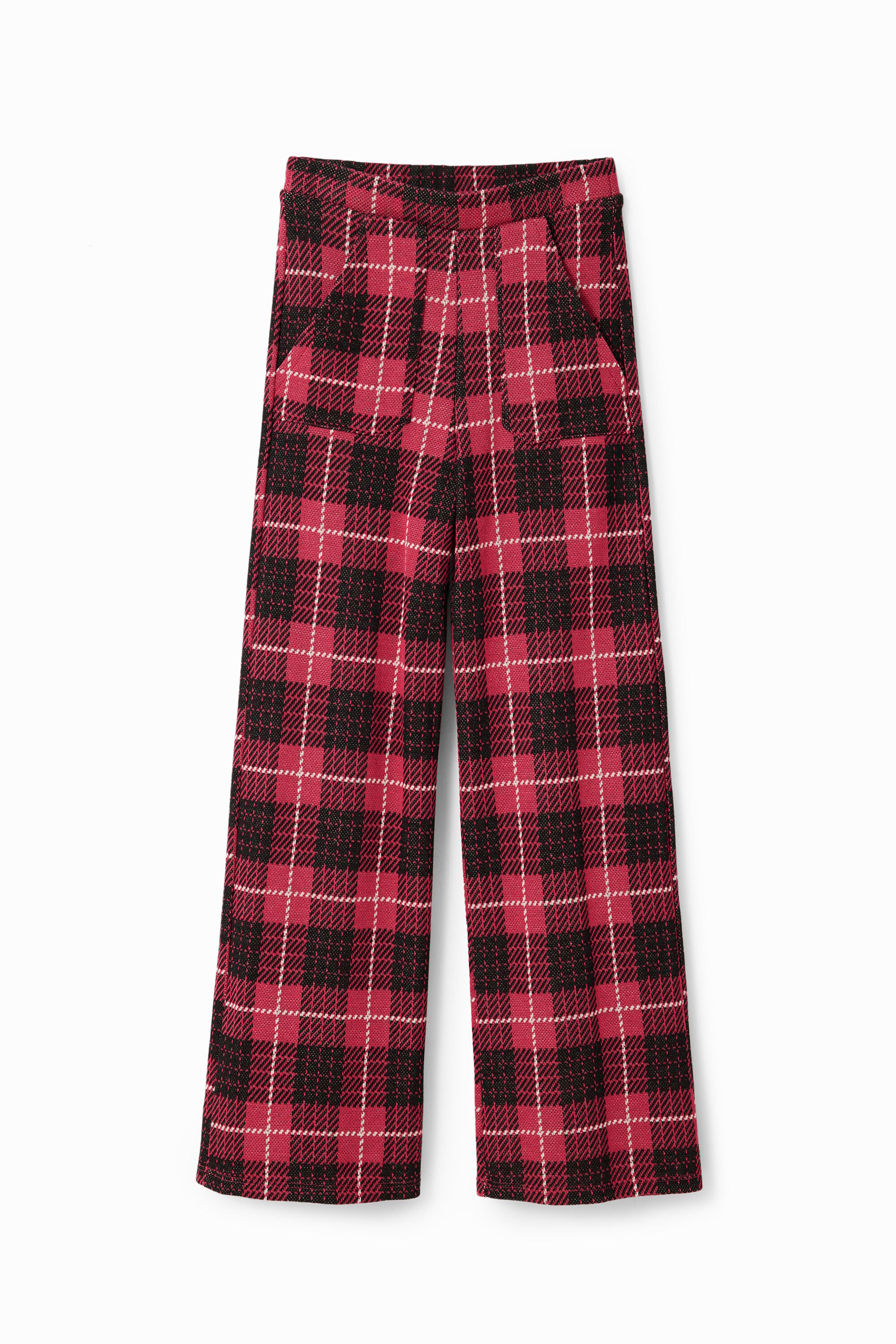 Desigual Flared broek met ruiten
