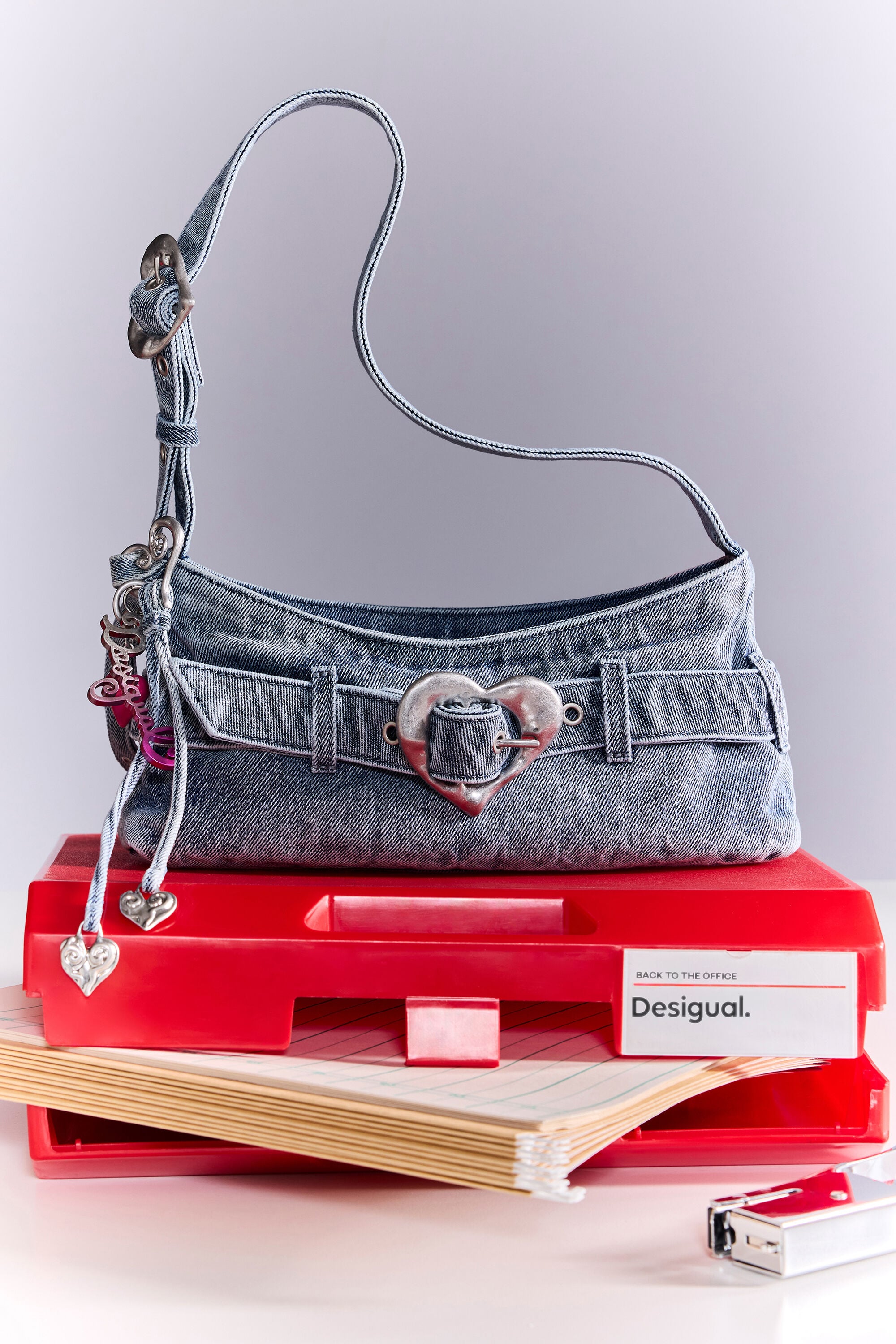 Desigual KLEINE DENIM TAS in blauw