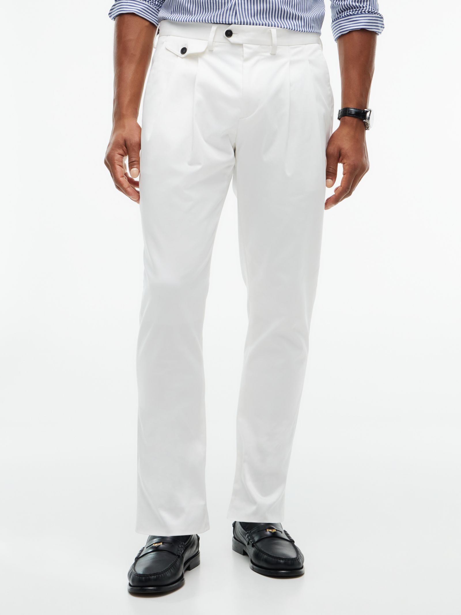 Tommy Hilfiger Satijnen regular fit pantalon