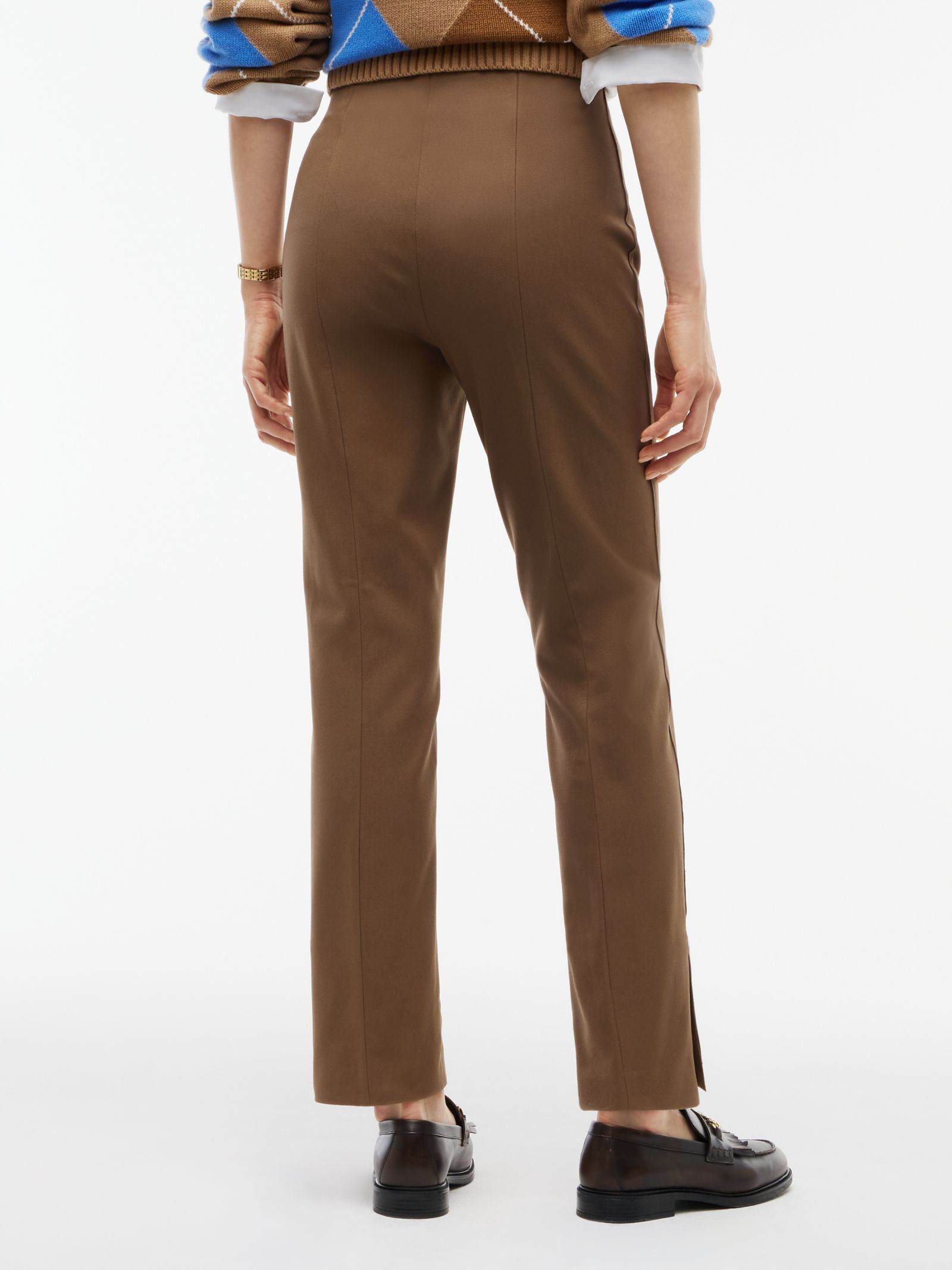 Tommy Hilfiger Extra slim fit broek van gabardine in bruin