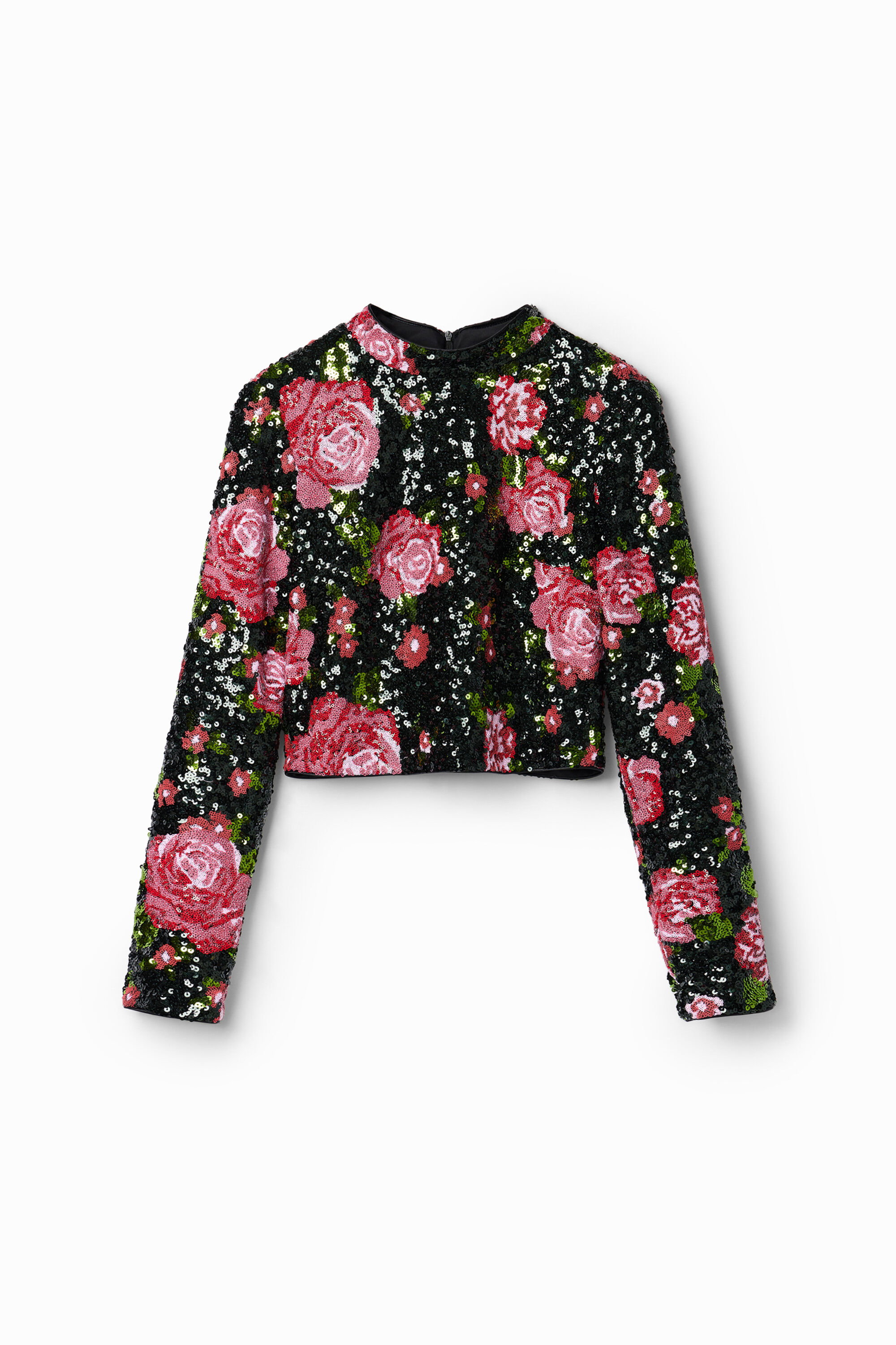 Desigual Cropped blouse rozen pailletten M. Christian Lacroix