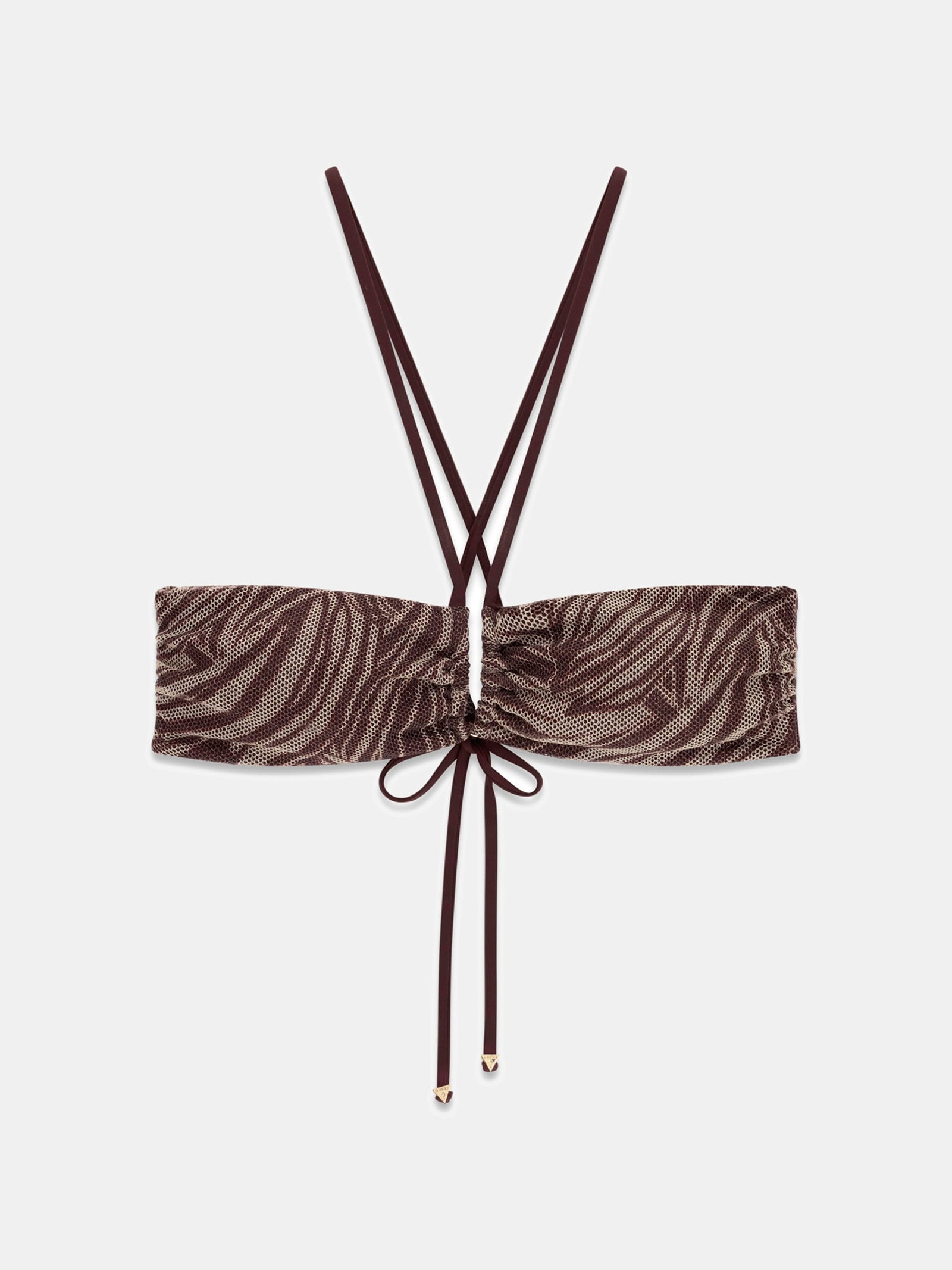 Guess Dierenprint Bandeau Bikini Top