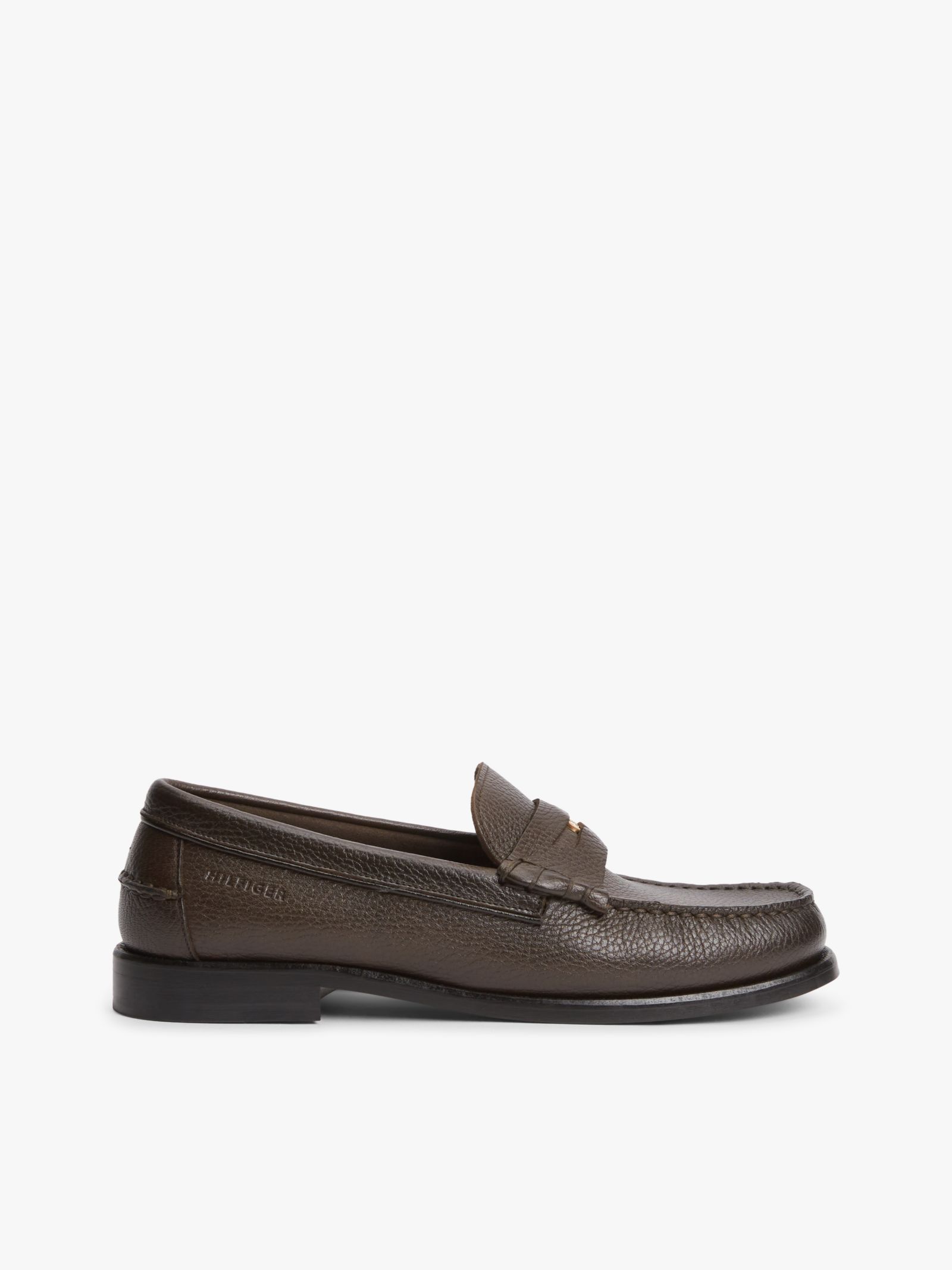 Tommy Hilfiger Penny loafer van gegranuleerd leer