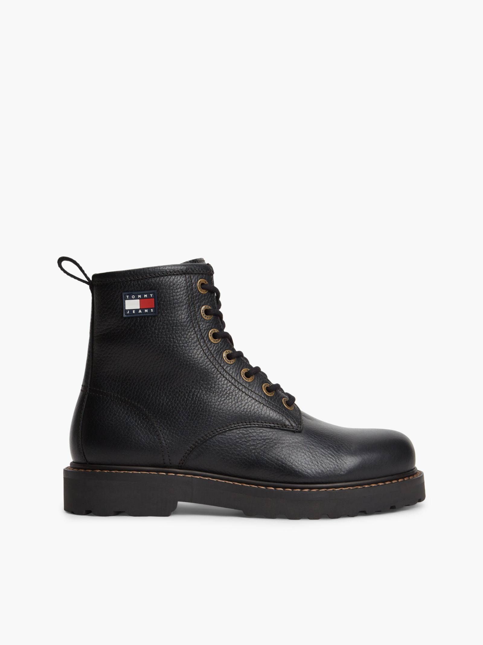 Tommy Jeans Archive leren veterlaars met warme voering
