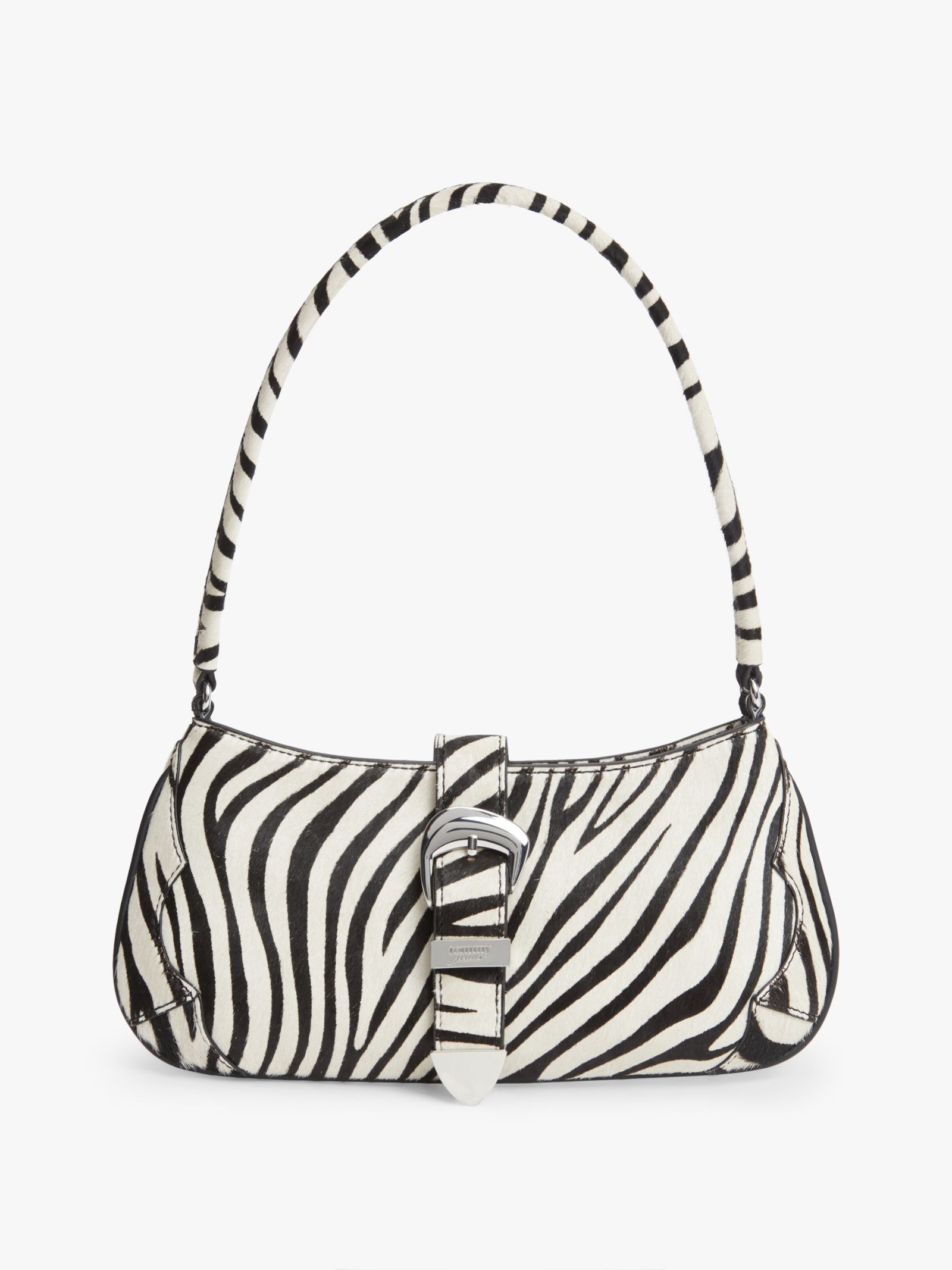 Tommy Jeans Schoudertas met zebraprint en abstracte gesp