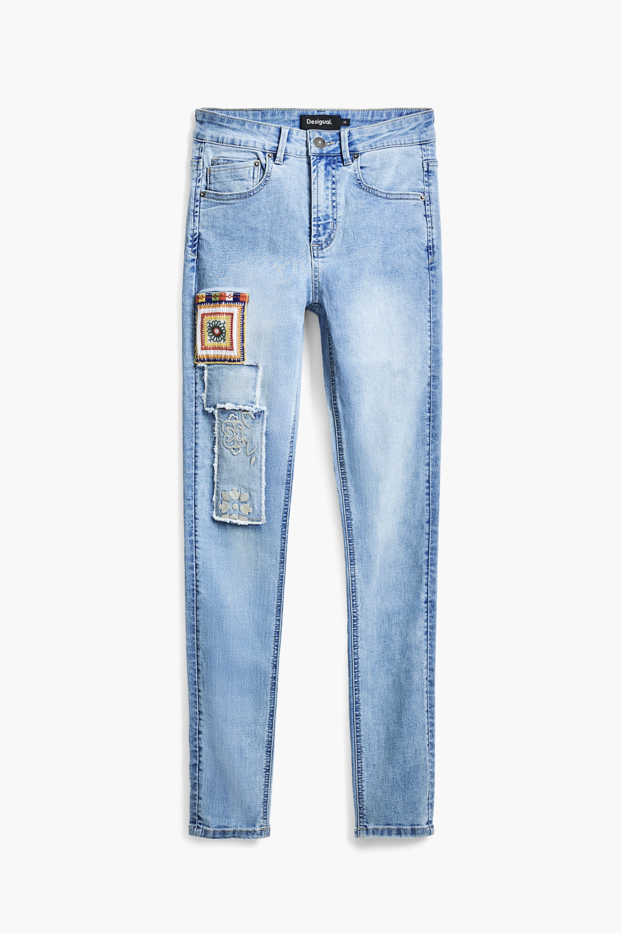 Desigual Slim jeans met patches