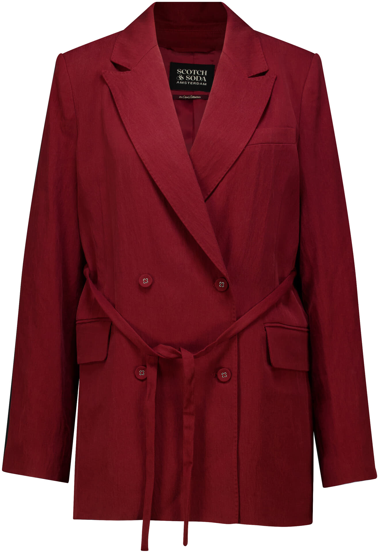 Scotch & Soda Scotch & Soda Blazer double breasted Lyocell blend Rood dames
