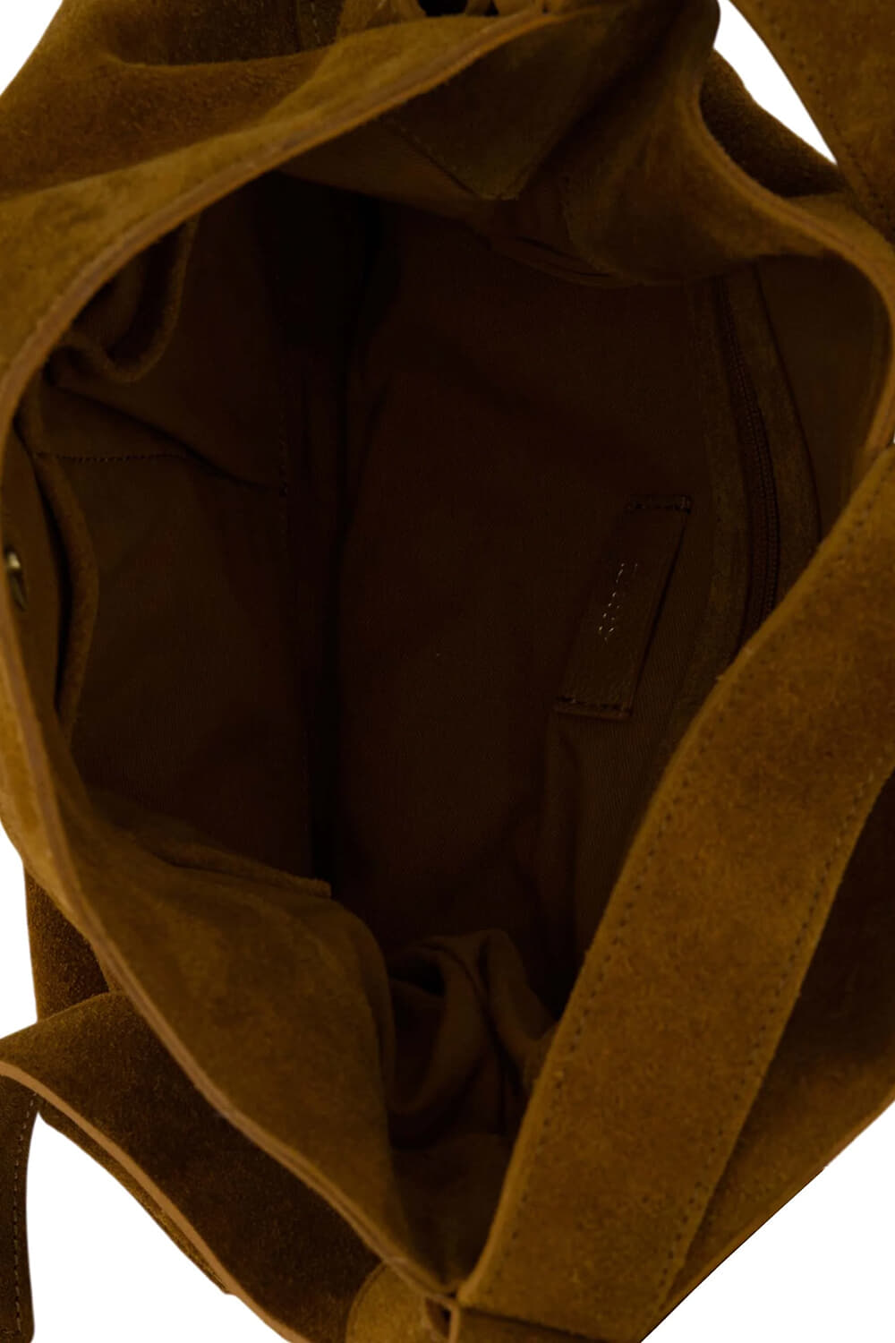 Zusss Tas Suede Knoop Camel dames