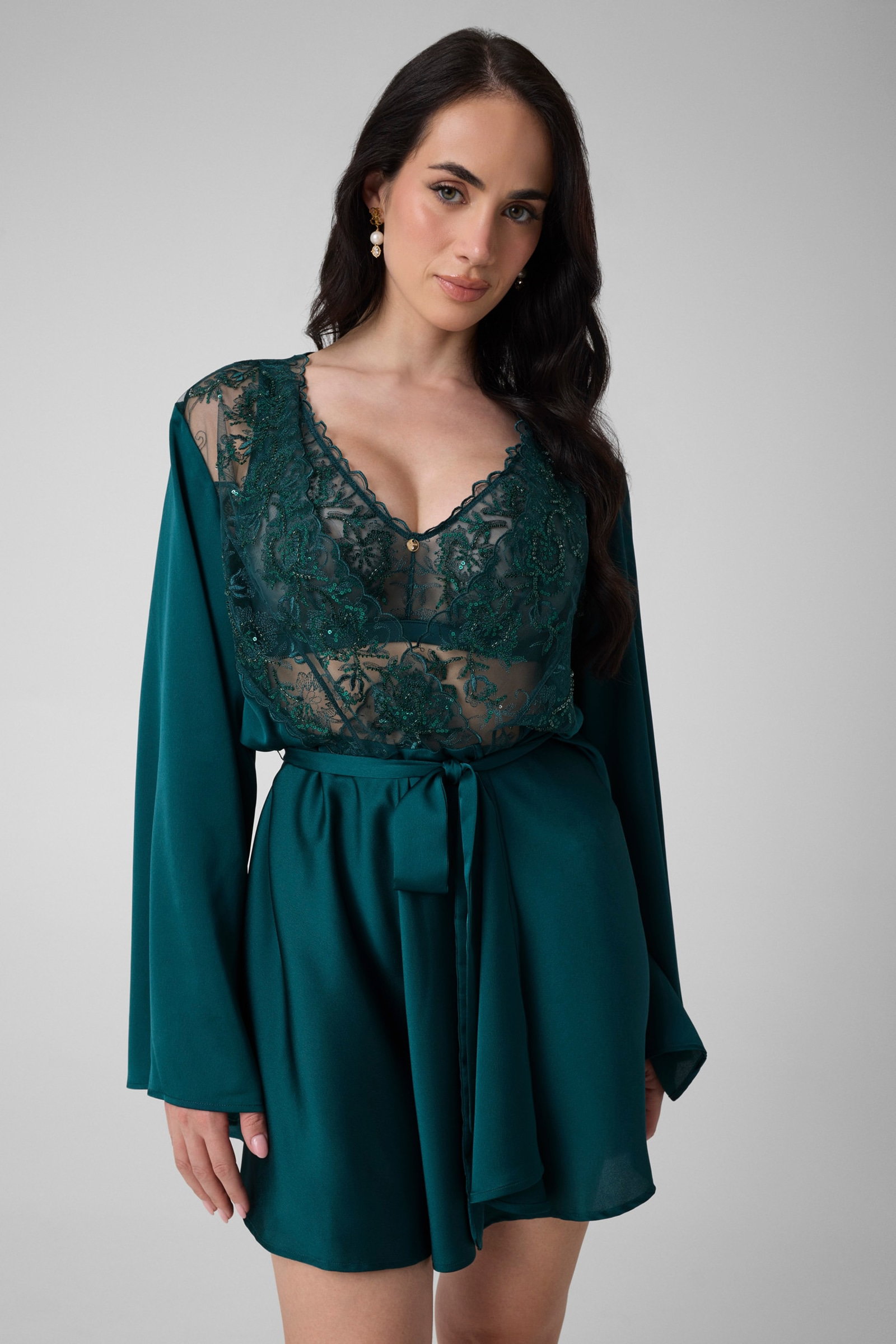 Guess Deva Kanten Kimono in groen
