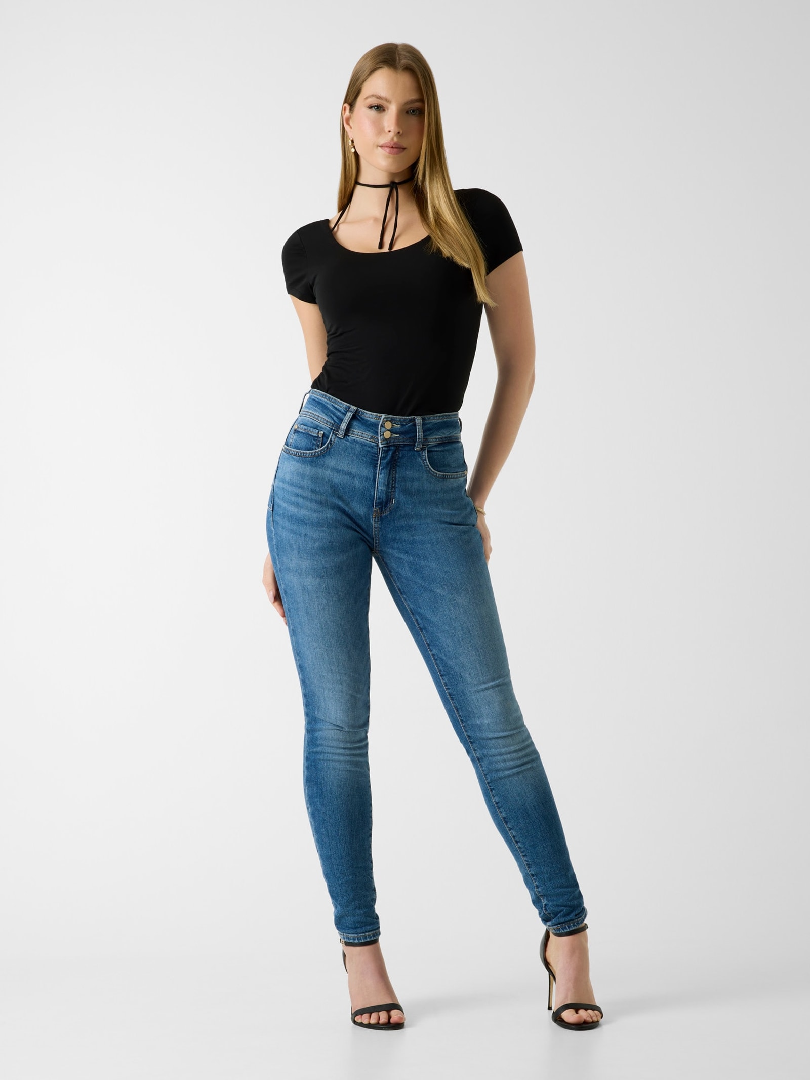 Guess Shape Up Skinny Jeans in blauw